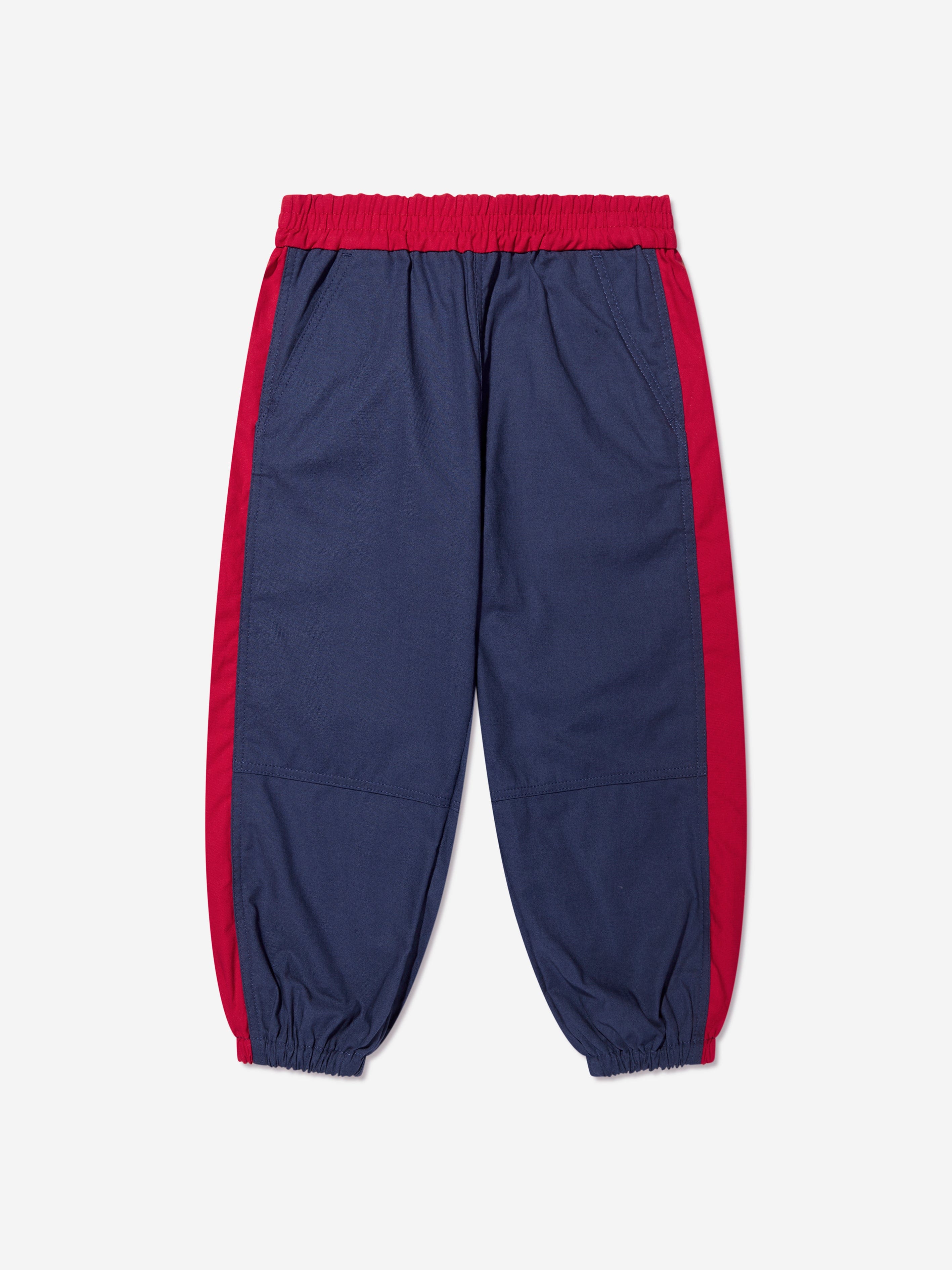 Gucci Kids Branded Joggers in Navy