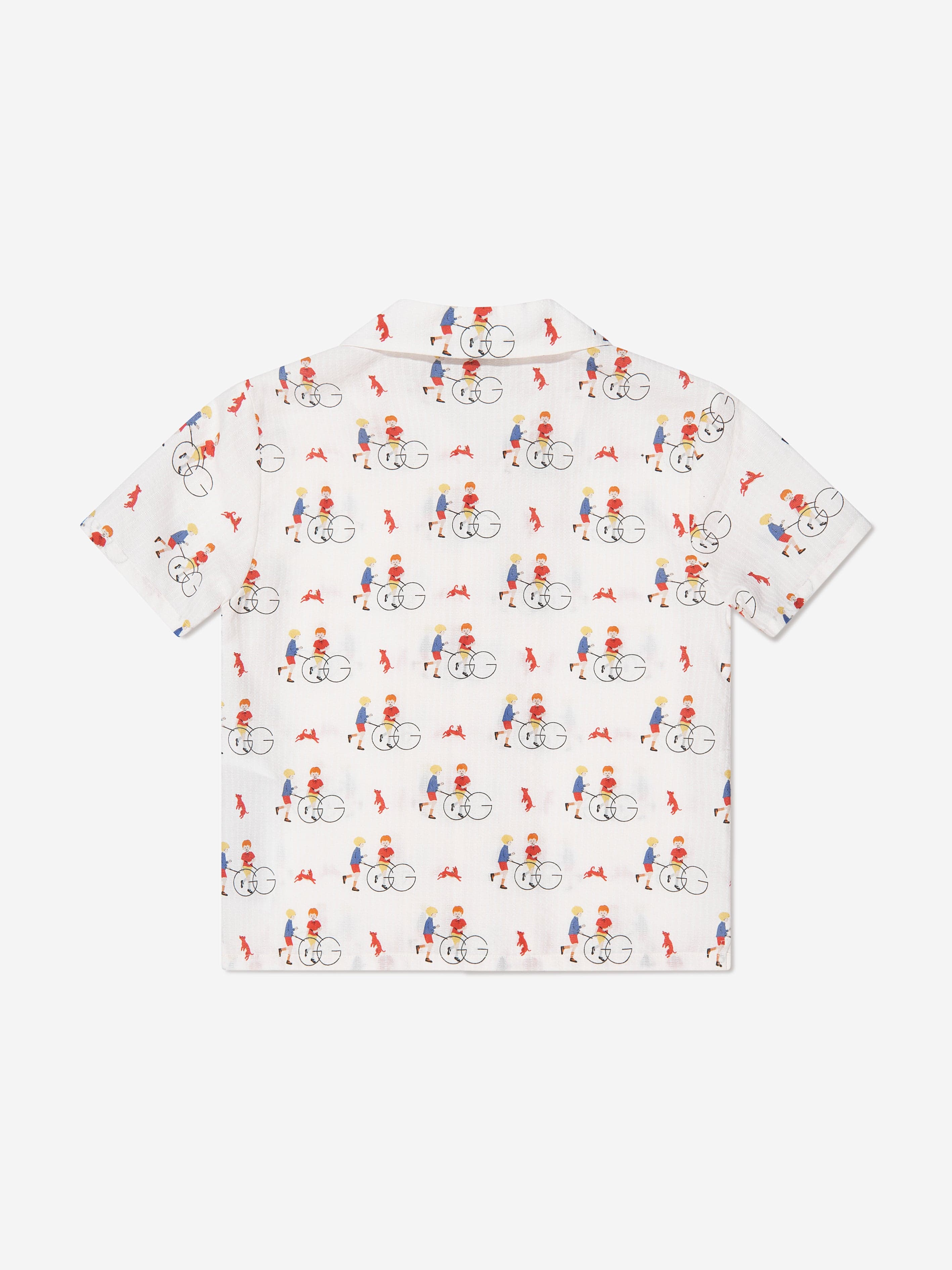 Gucci Boys Short Sleeve Shirt in Ivory