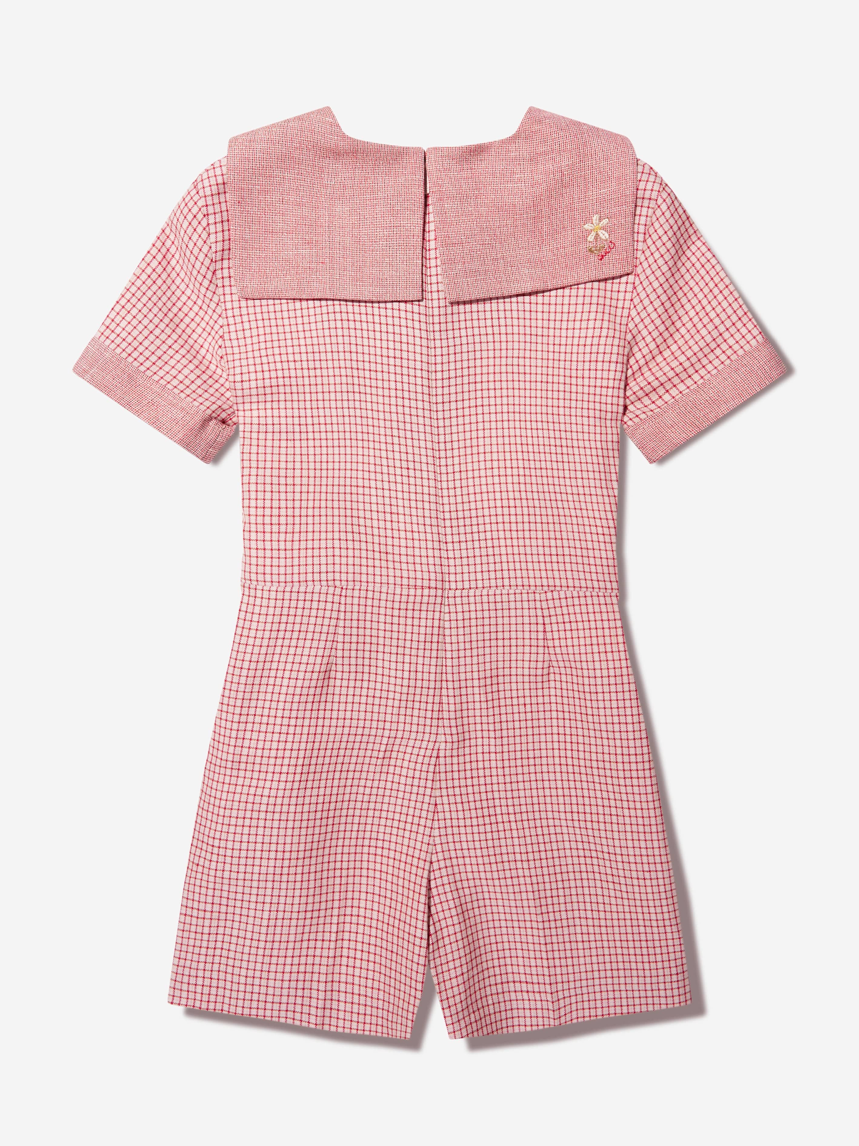 Gucci Girls Belted Playsuit in Pink