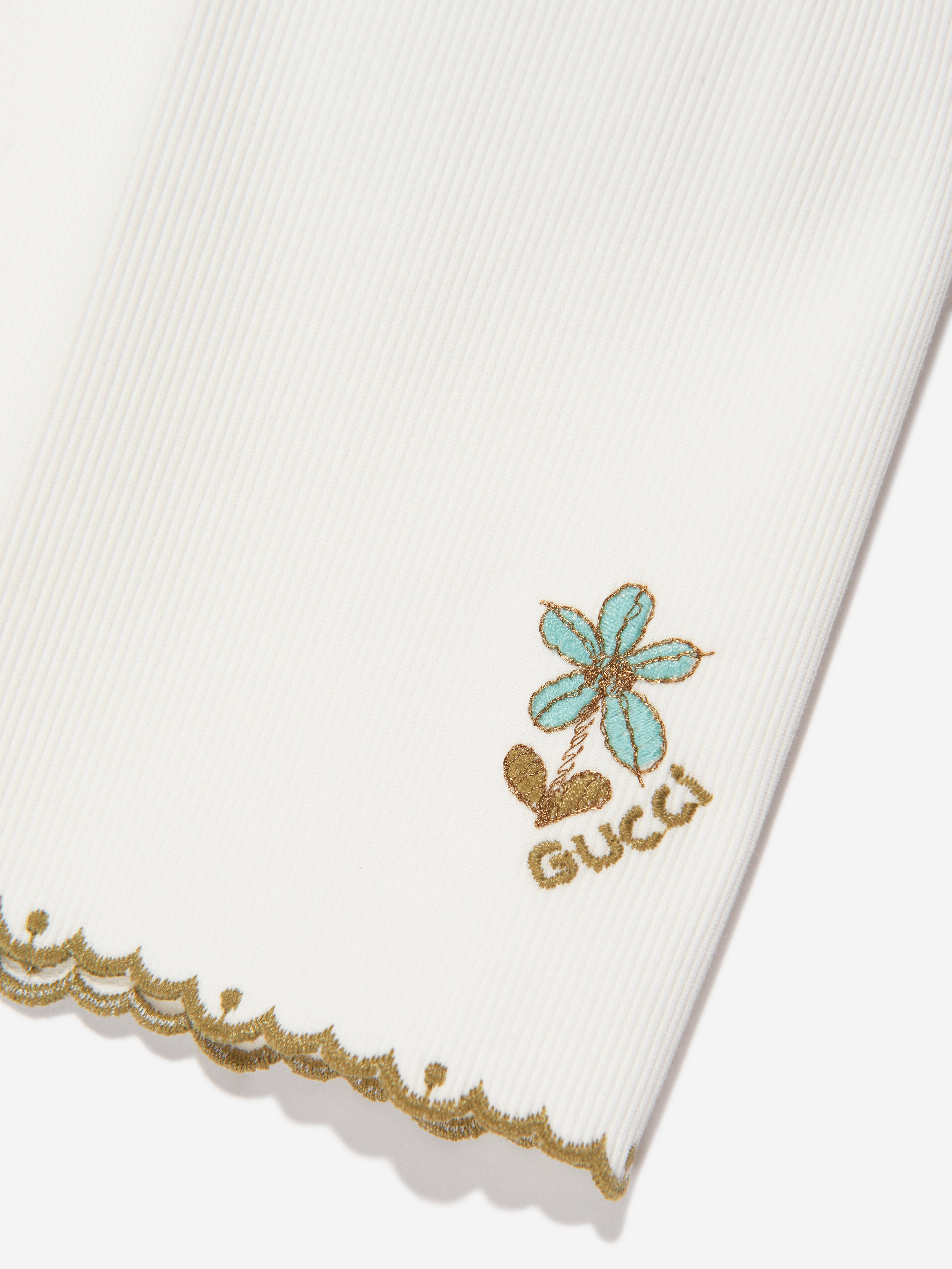 Gucci Baby Girls Embroidered Shorts in White