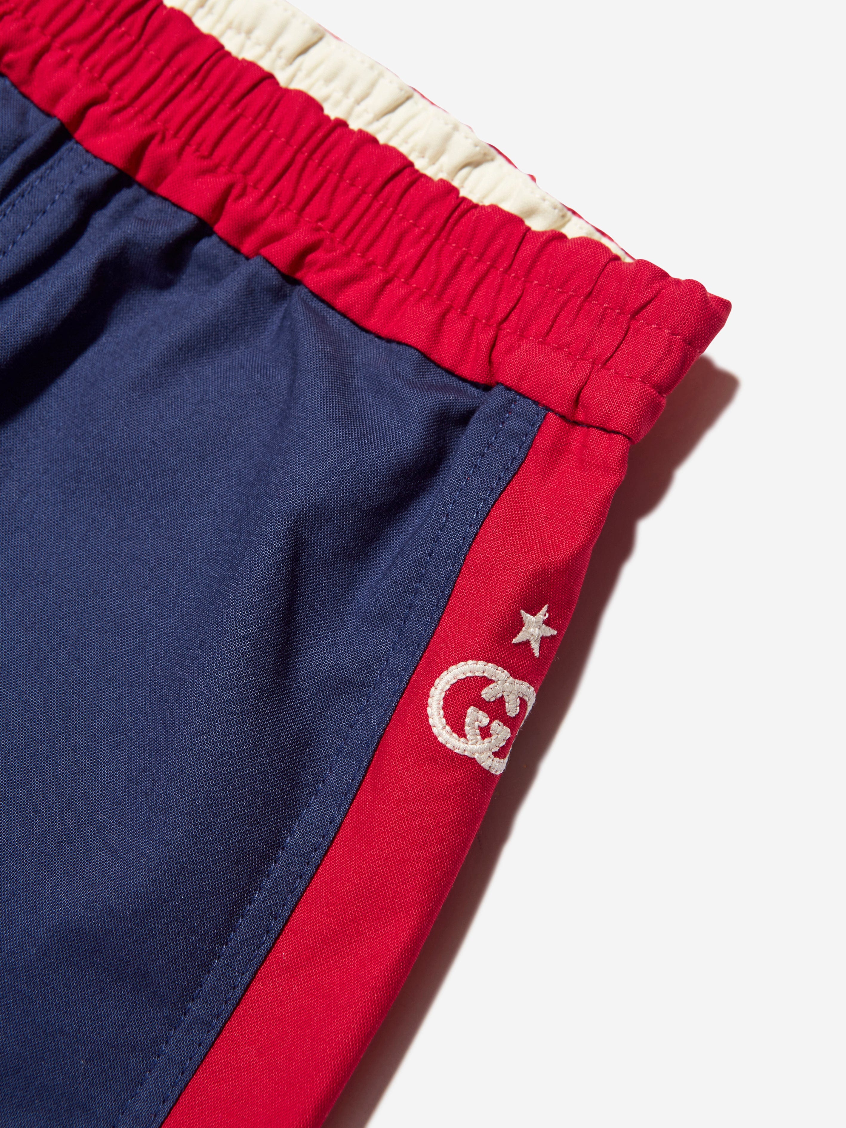 Gucci Baby Boys Logo Joggers in Navy