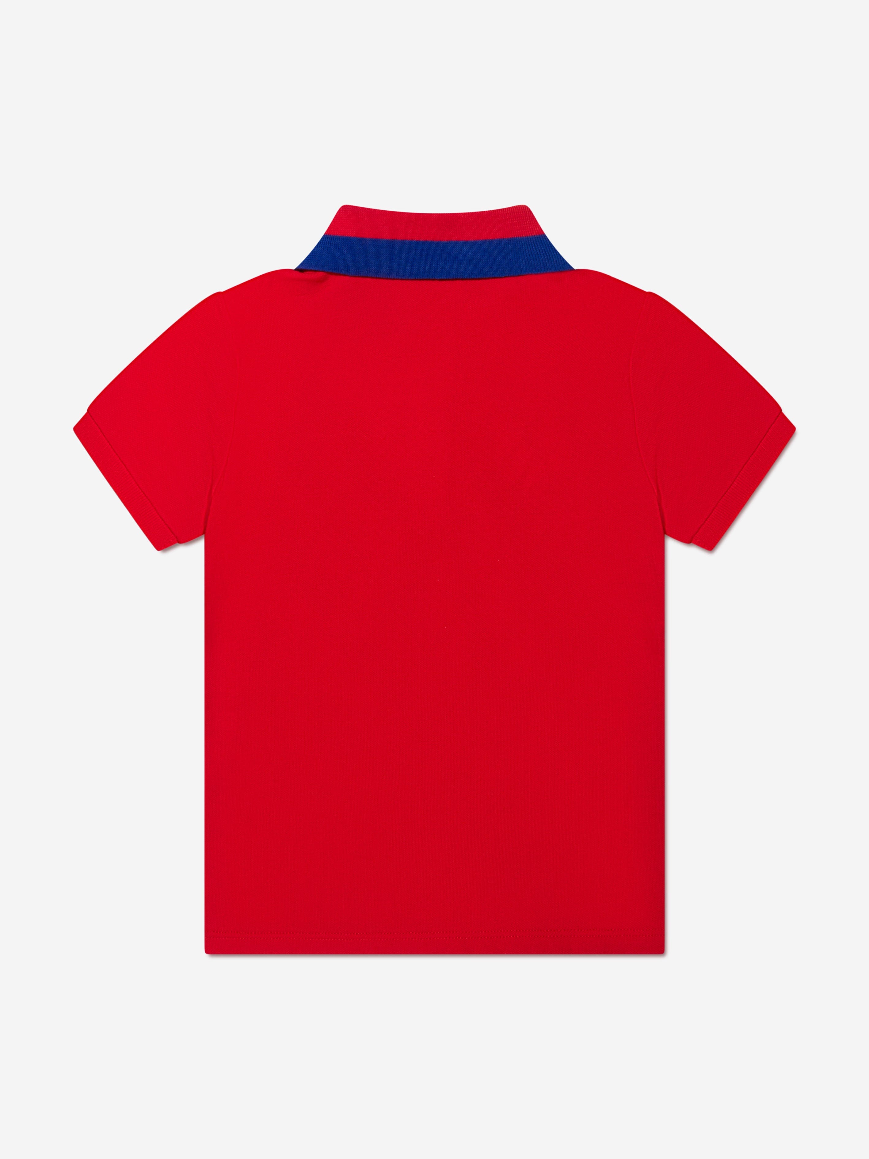 Gucci Boys Logo Polo Shirt in Red