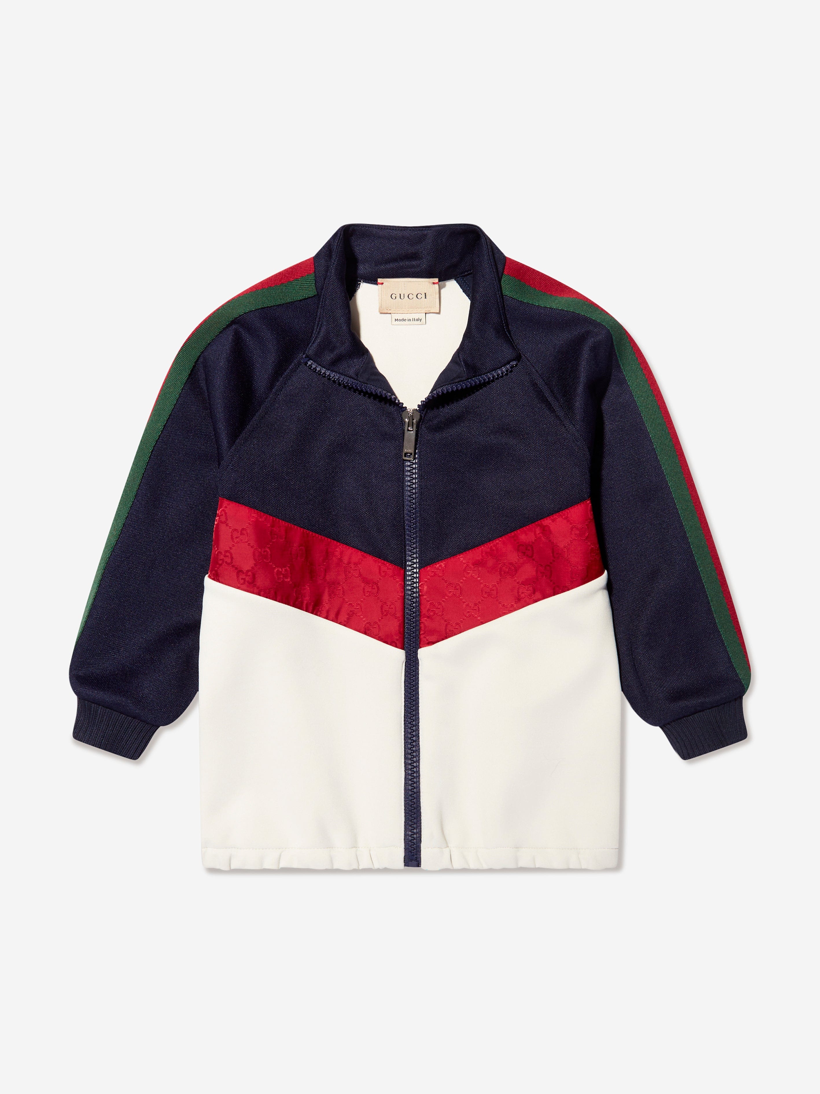 Gucci Baby Boys Zip Up Top in Navy