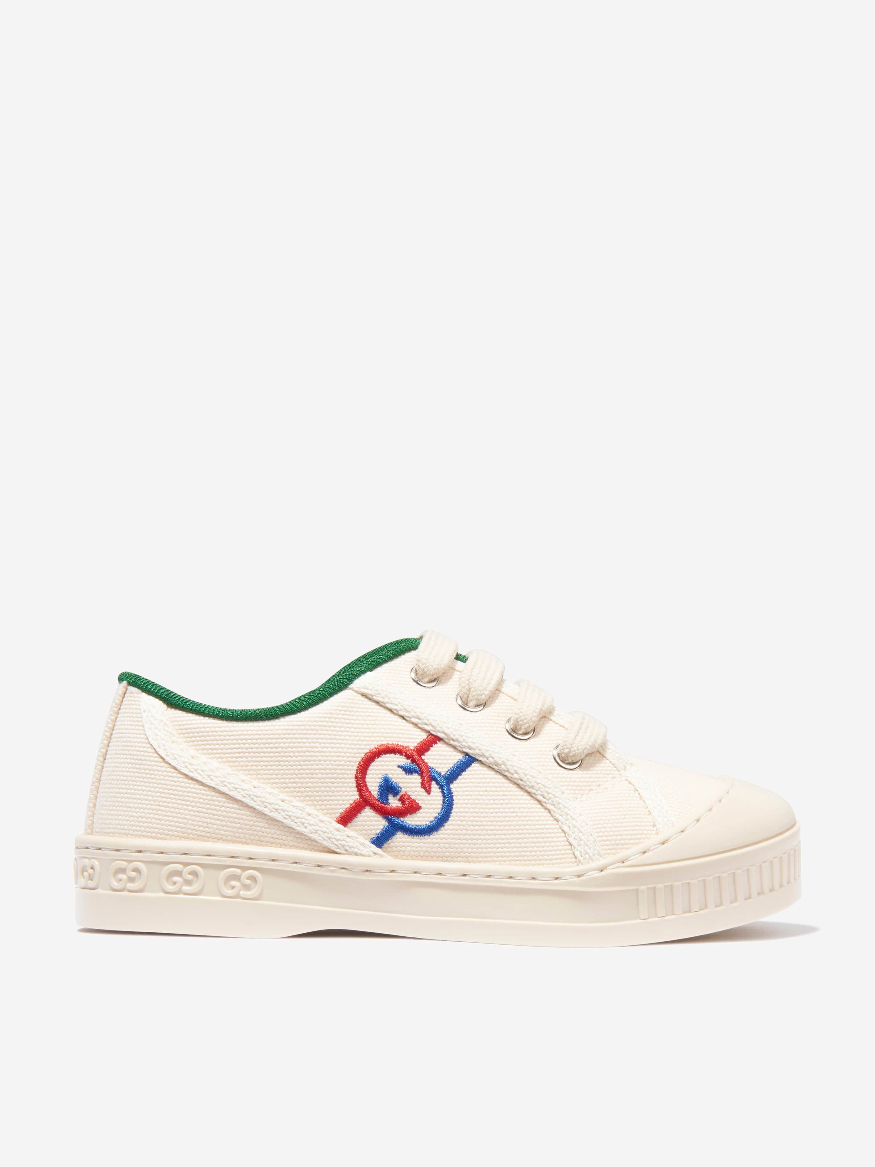 Gucci Kids GG Tennis Trainers in White