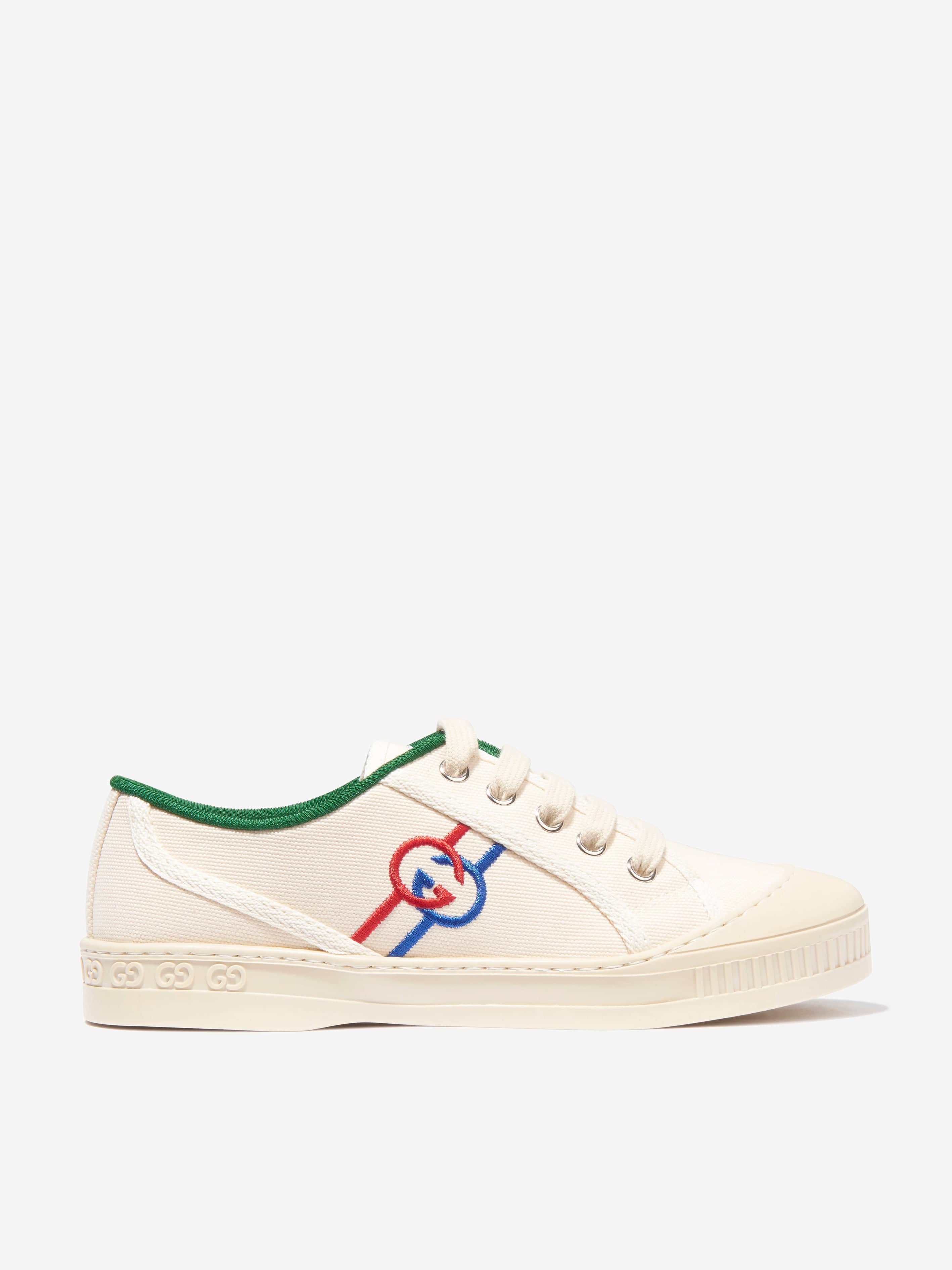 Gucci Kids GG Tennis Trainers in White