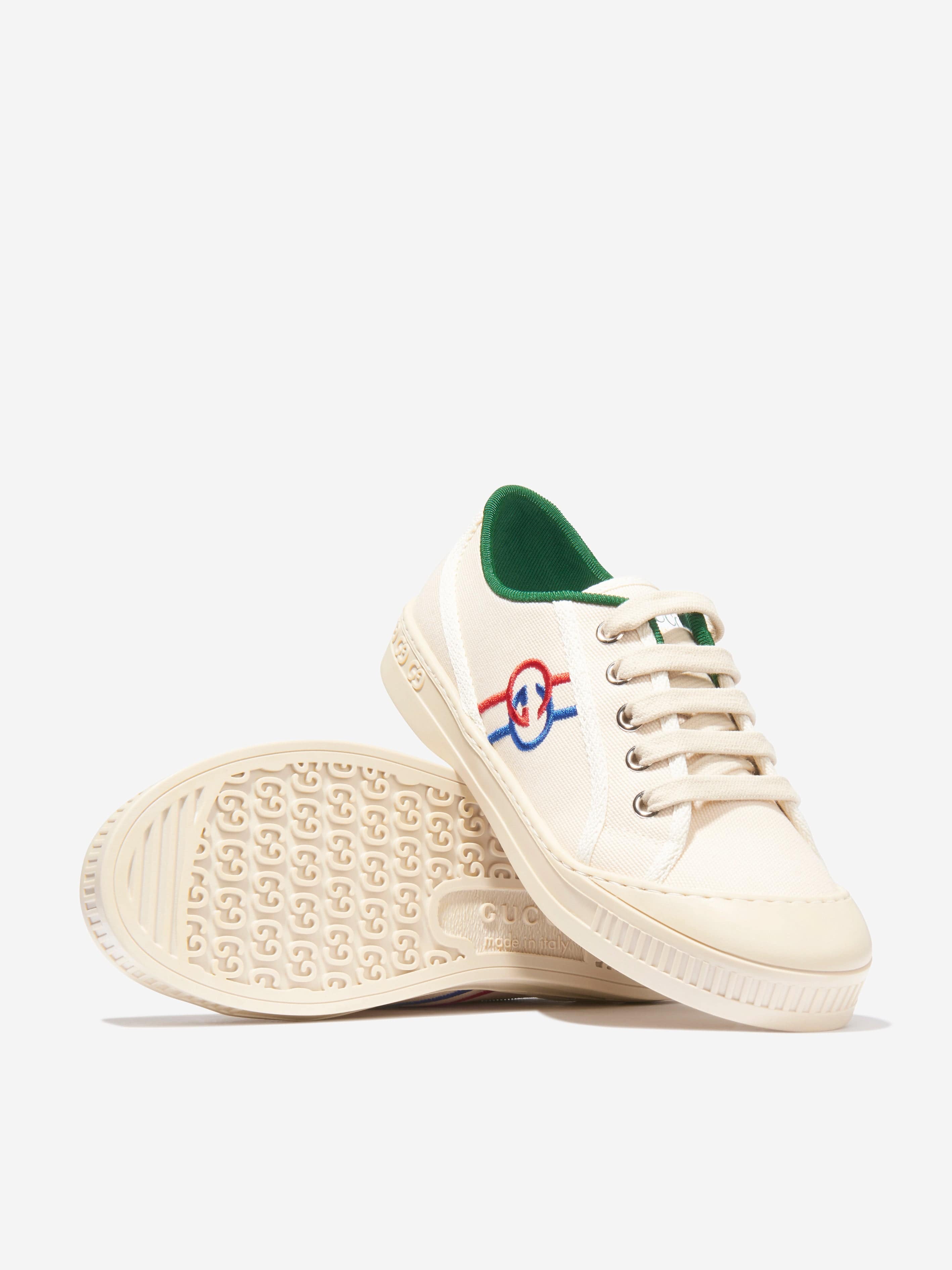 Gucci Kids GG Tennis Trainers in White