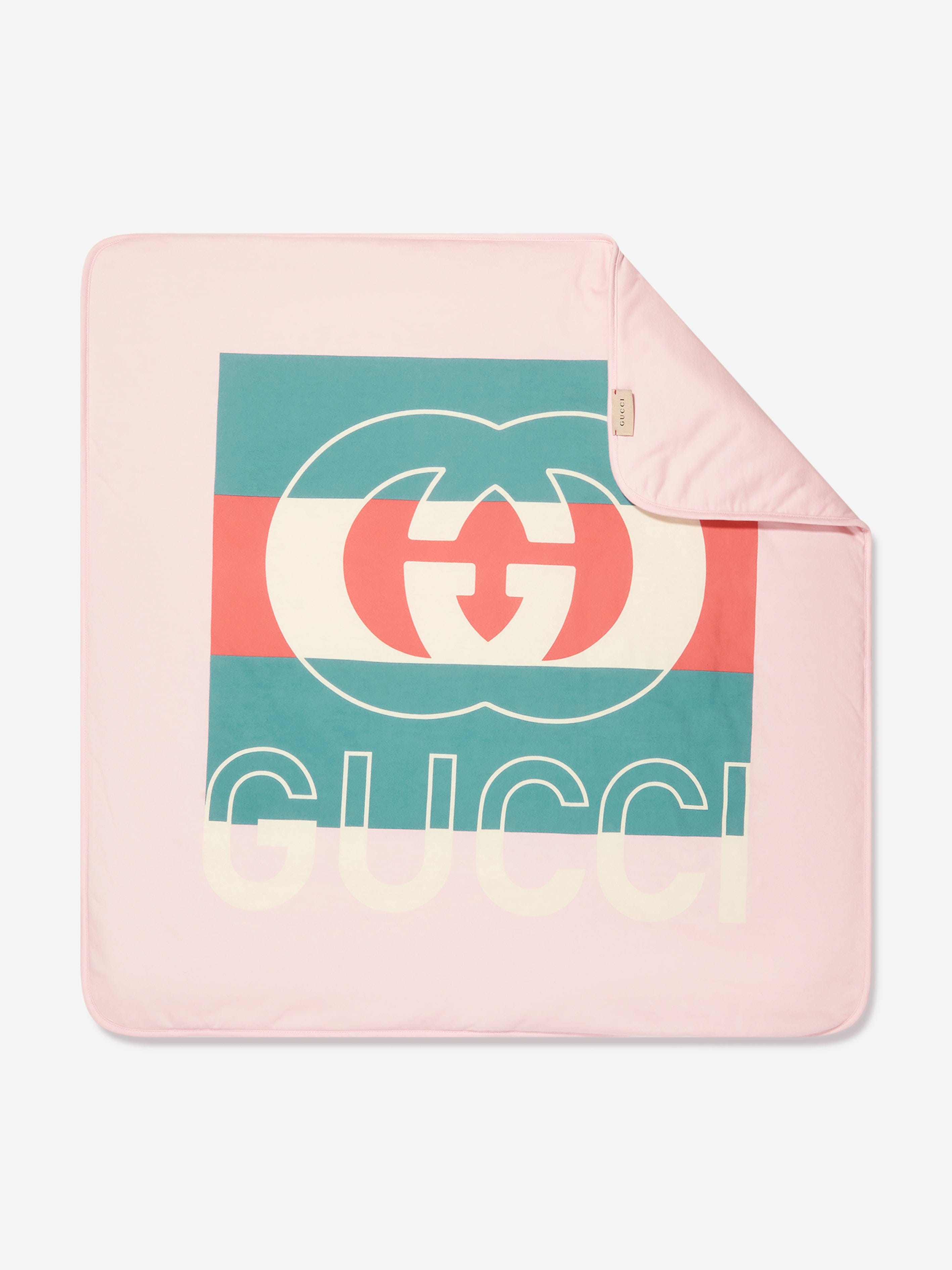 Gucci Baby Girls Logo Blanket in Pink