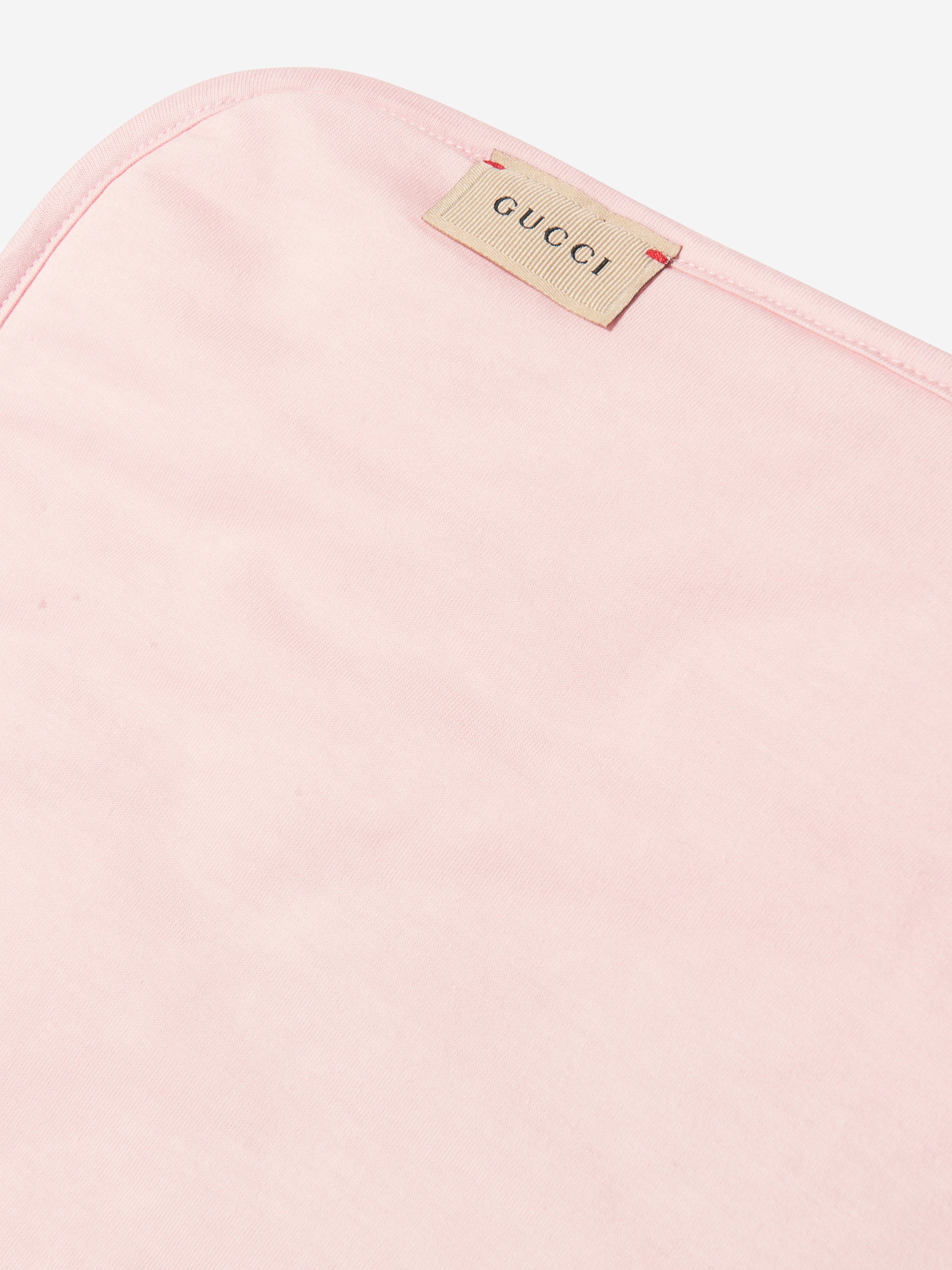 Gucci Baby Girls Logo Blanket in Pink