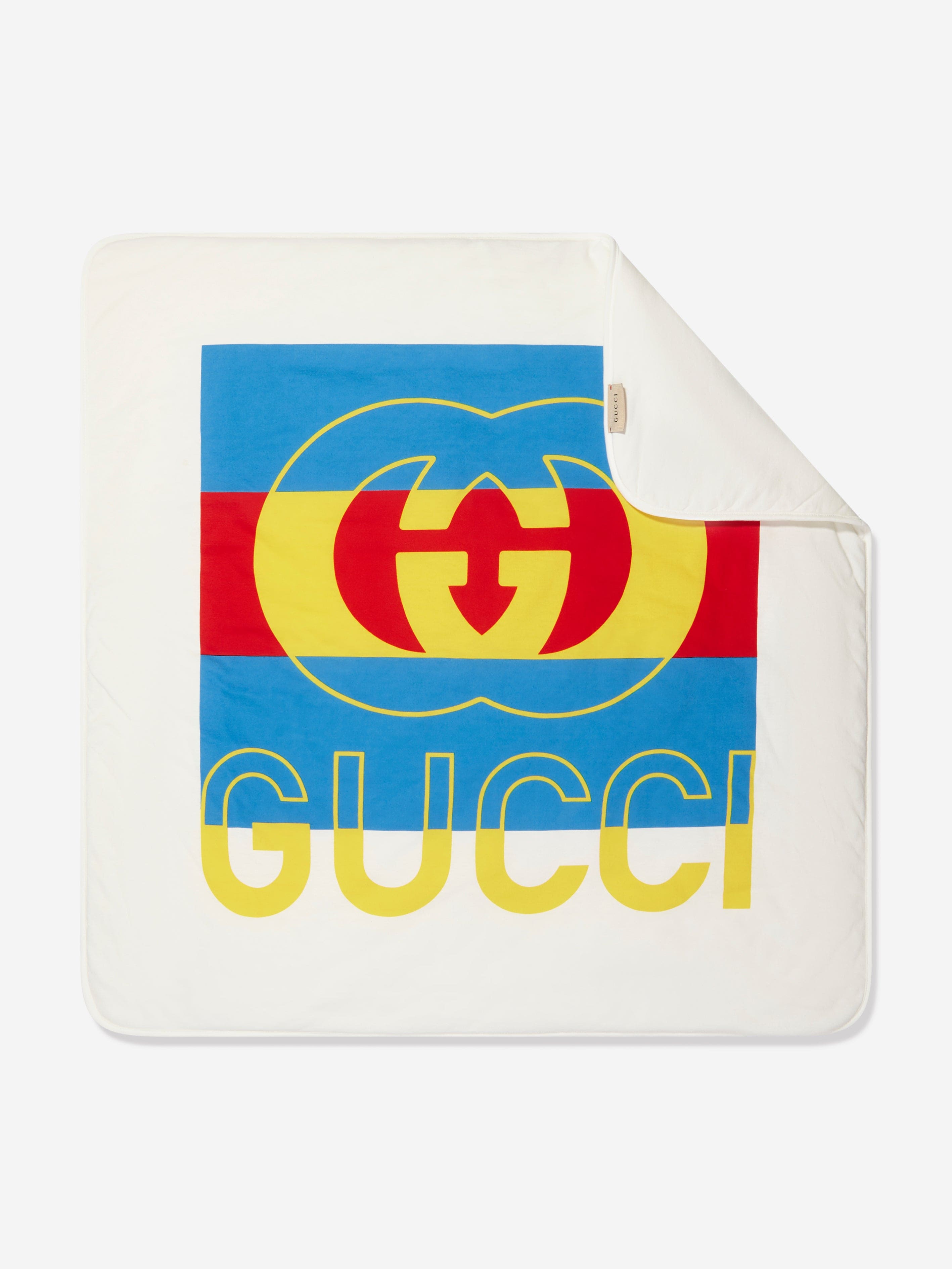 Gucci Baby Logo Blanket in White