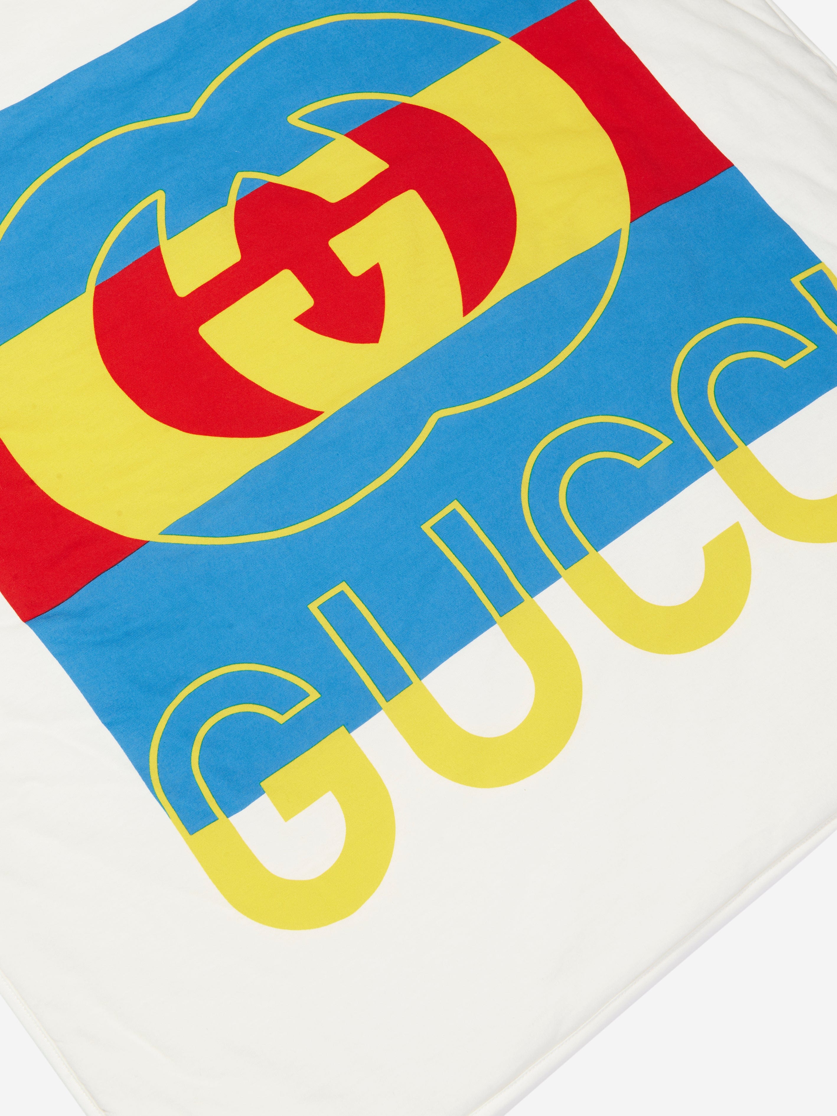 Gucci Baby Logo Blanket in White