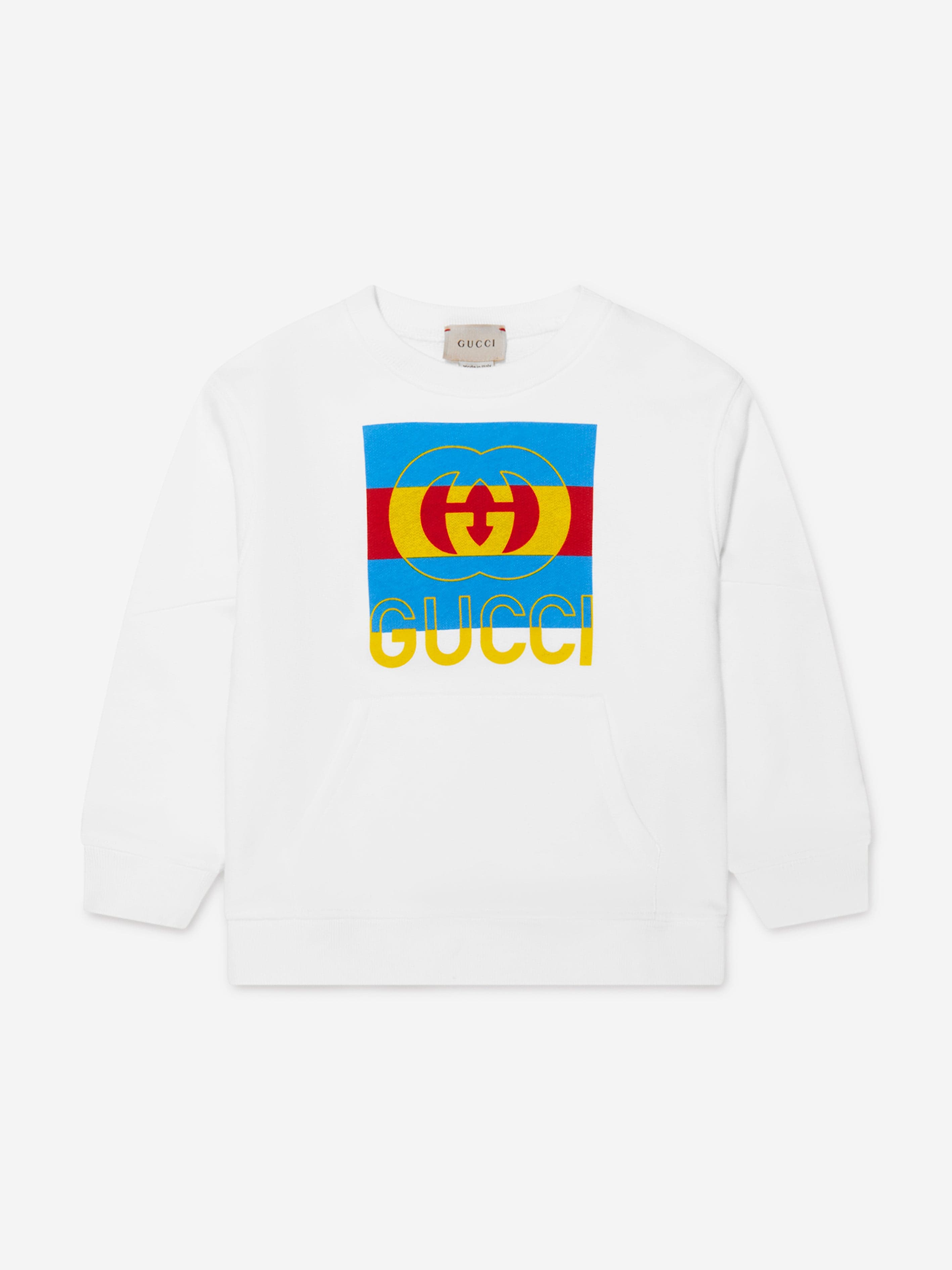 Gucci Kids Logo Sweatshirt in White