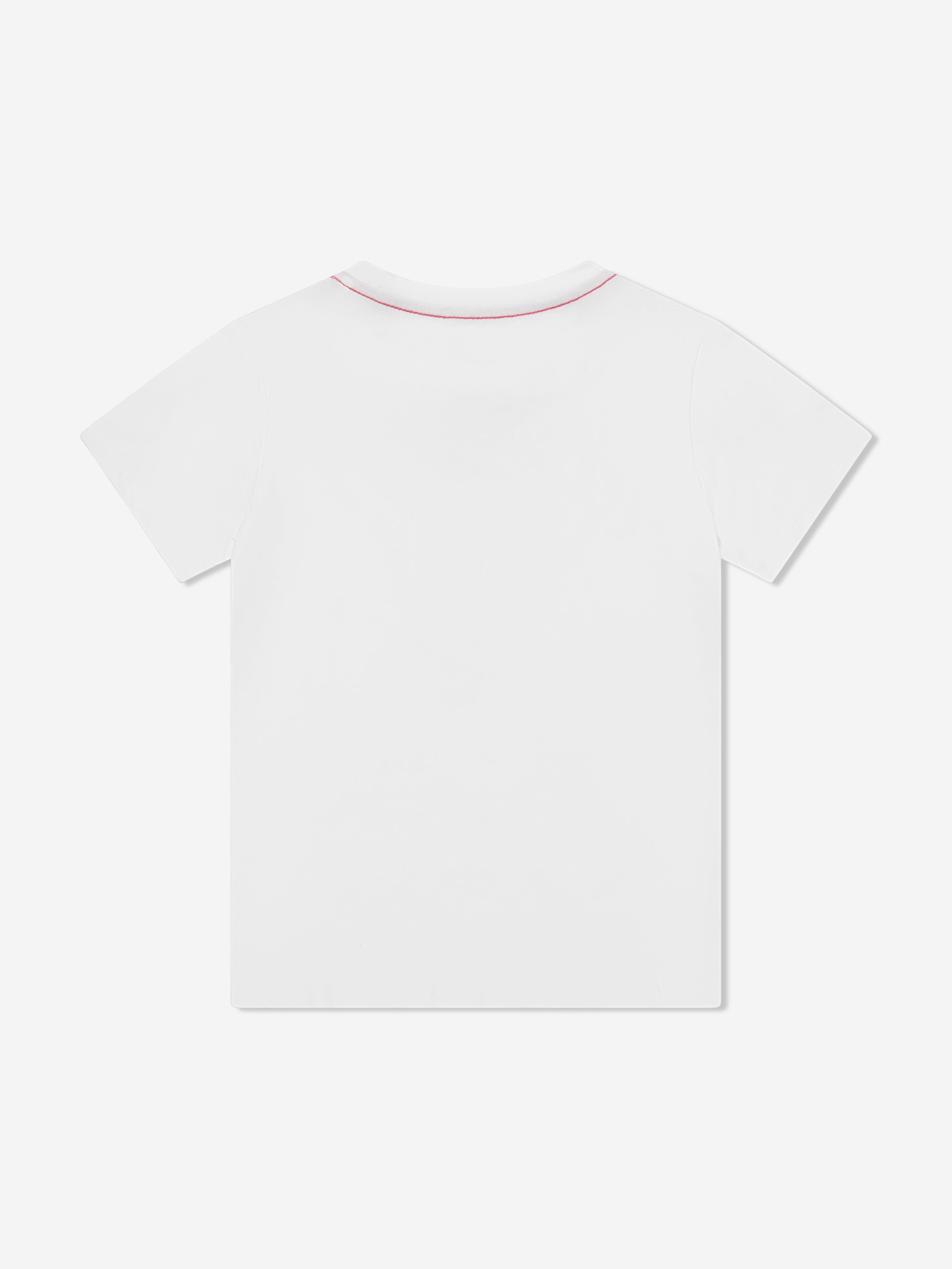 Guess Boys Logo Print T-Shirt in White