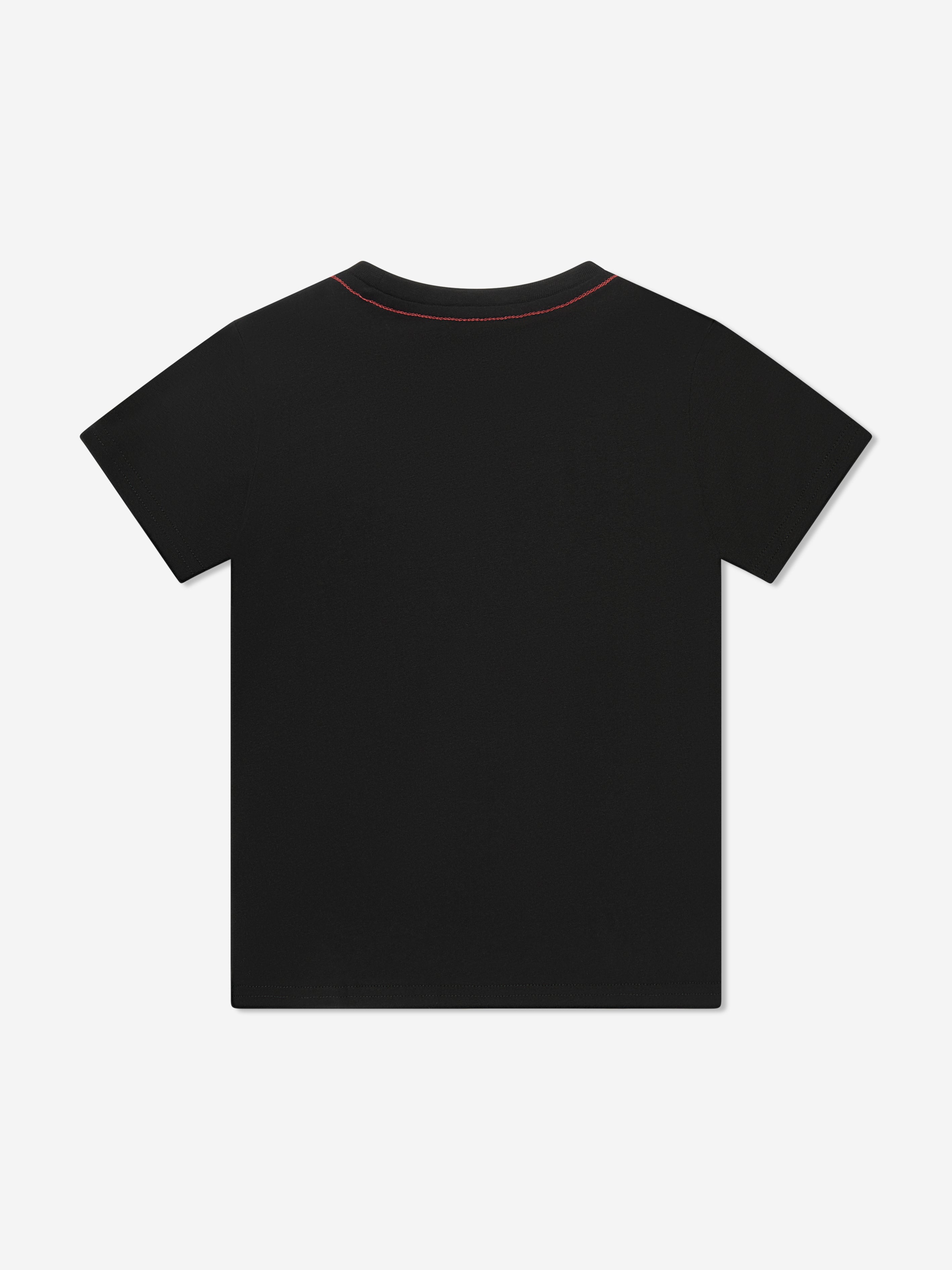 Guess Boys Logo Print T-Shirt in Black