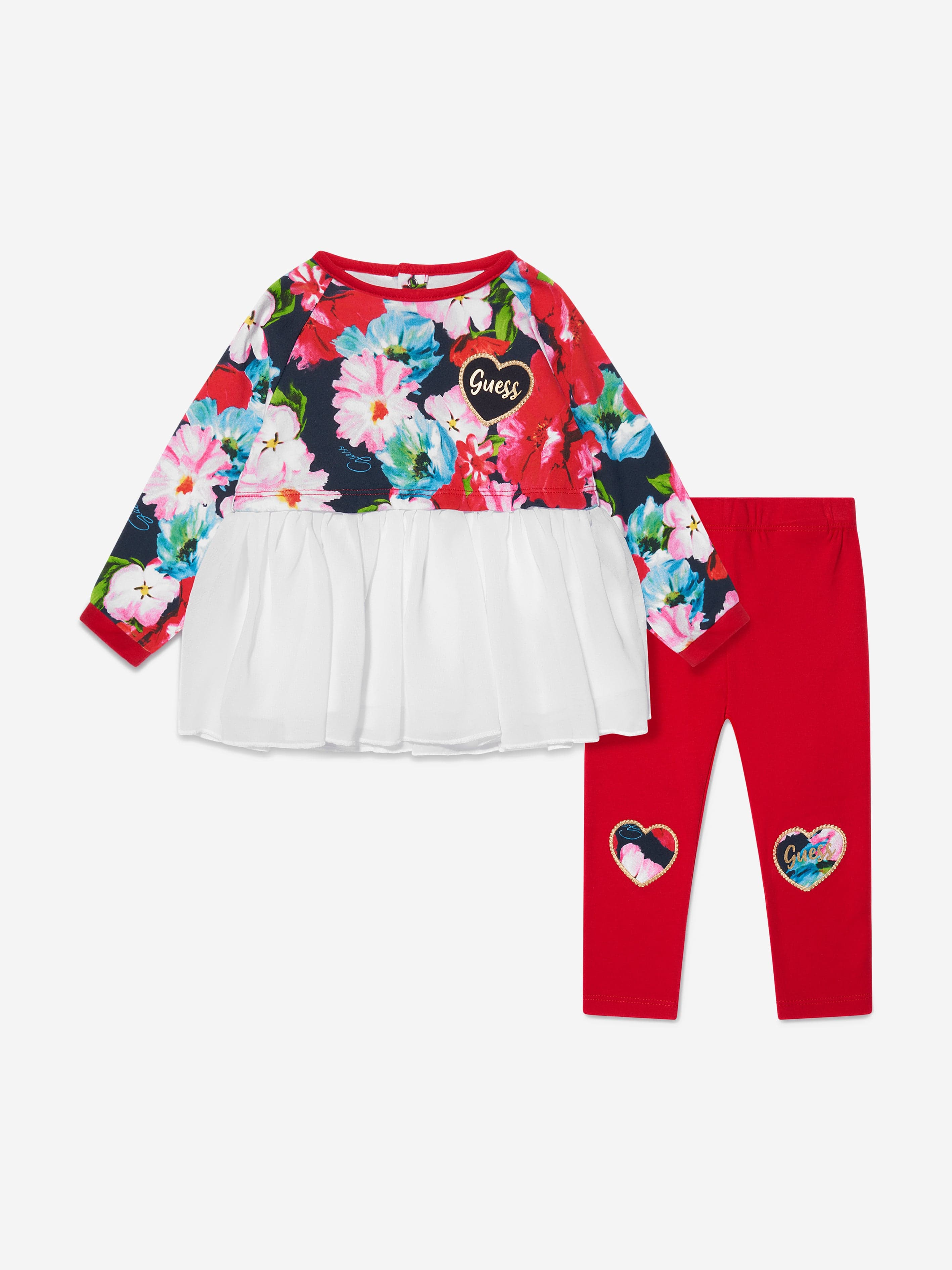 Guess Baby Girls T-Shirt And Leggings Set in Multicolour