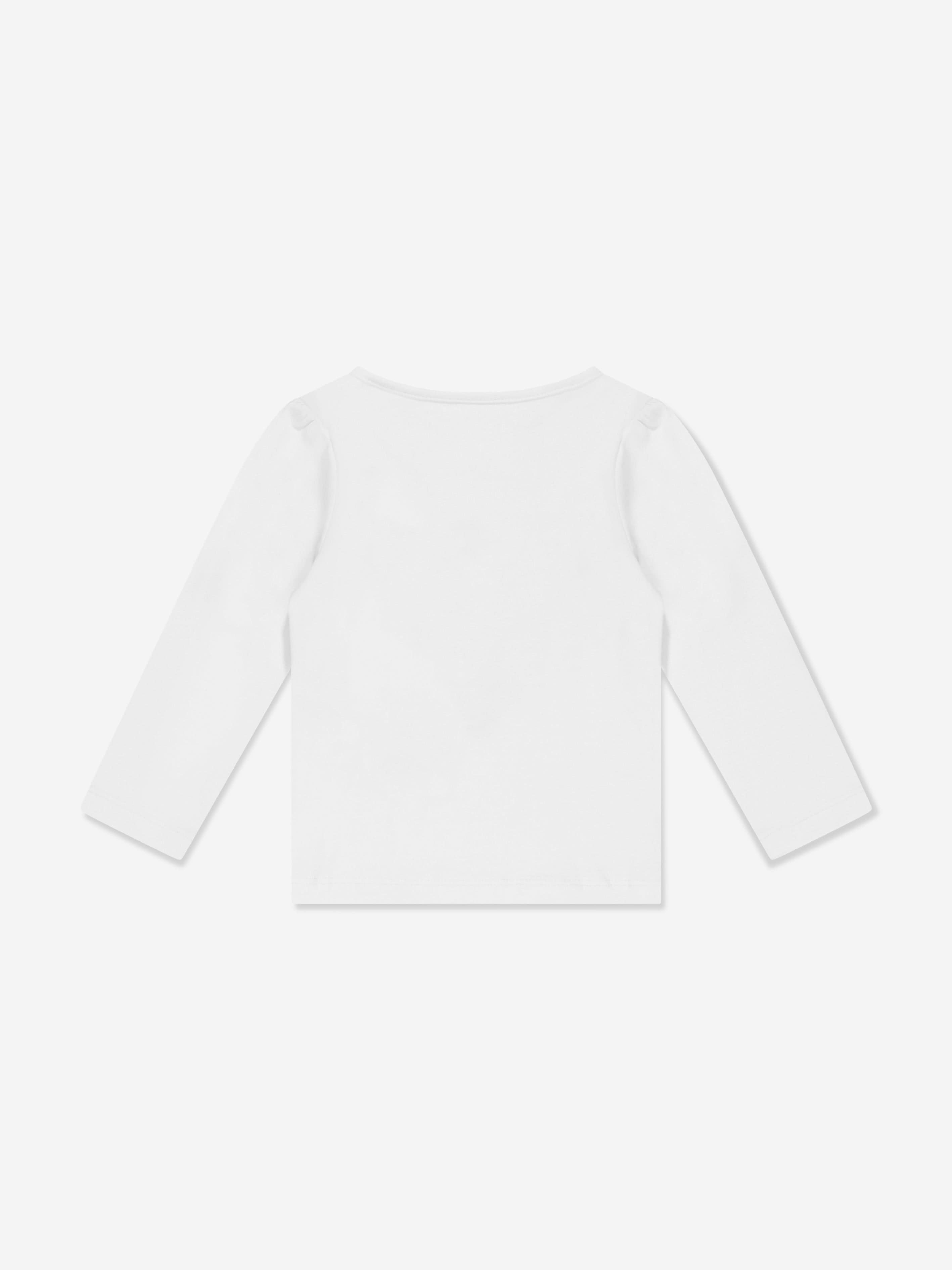 Guess Baby Girls Long Sleeve T-Shirt in White