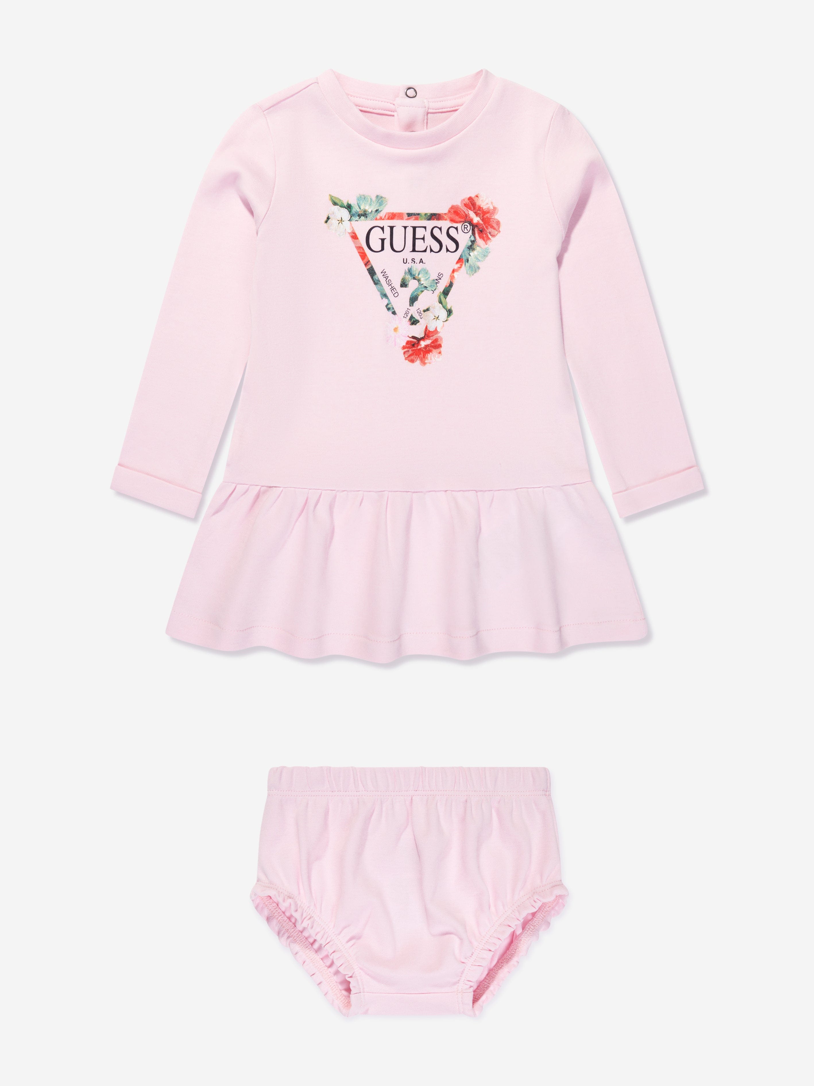 Guess Girls Interlock Dress With Knickers in Pink