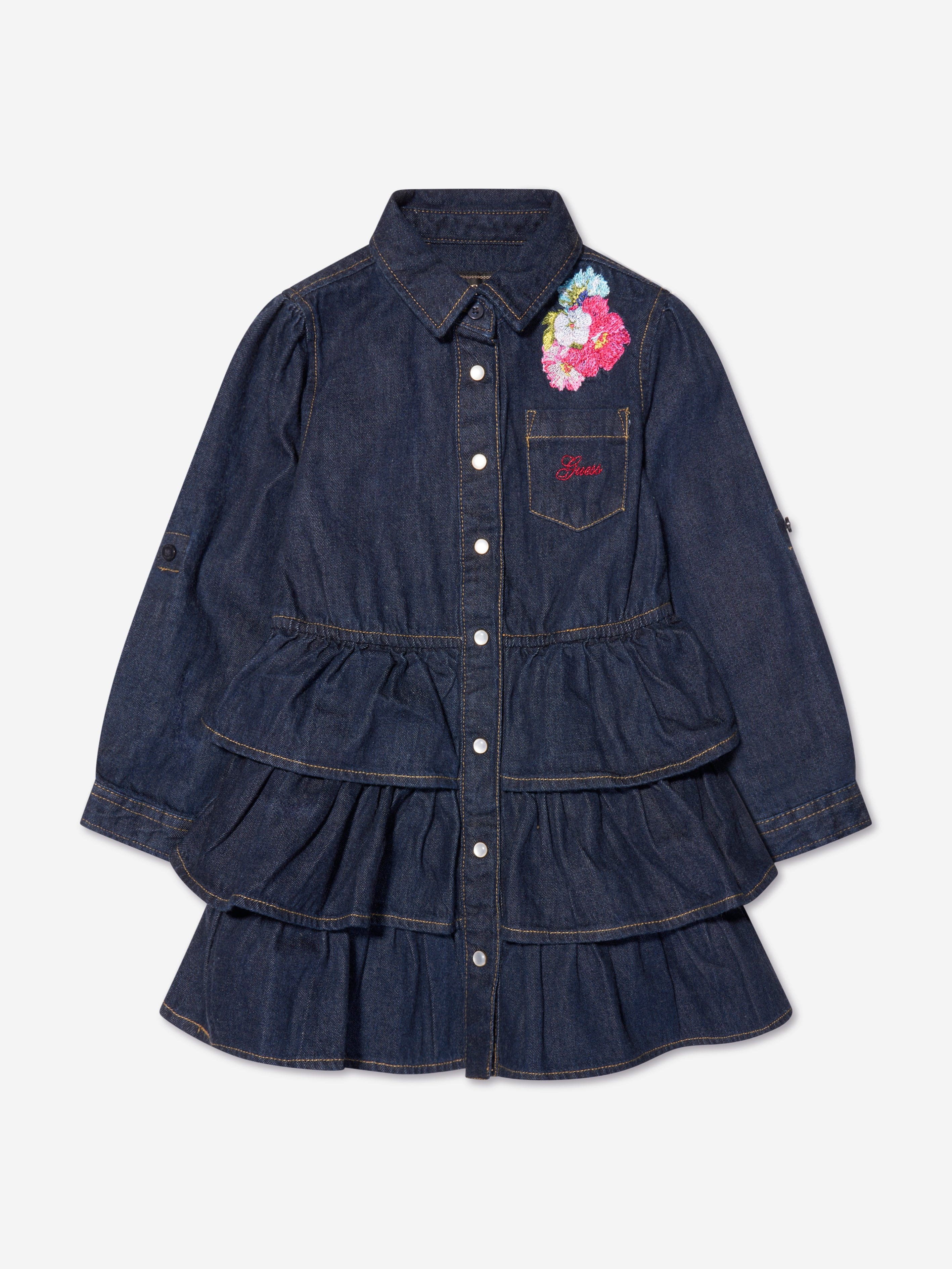 Guess Girls Denim Dress in Blue