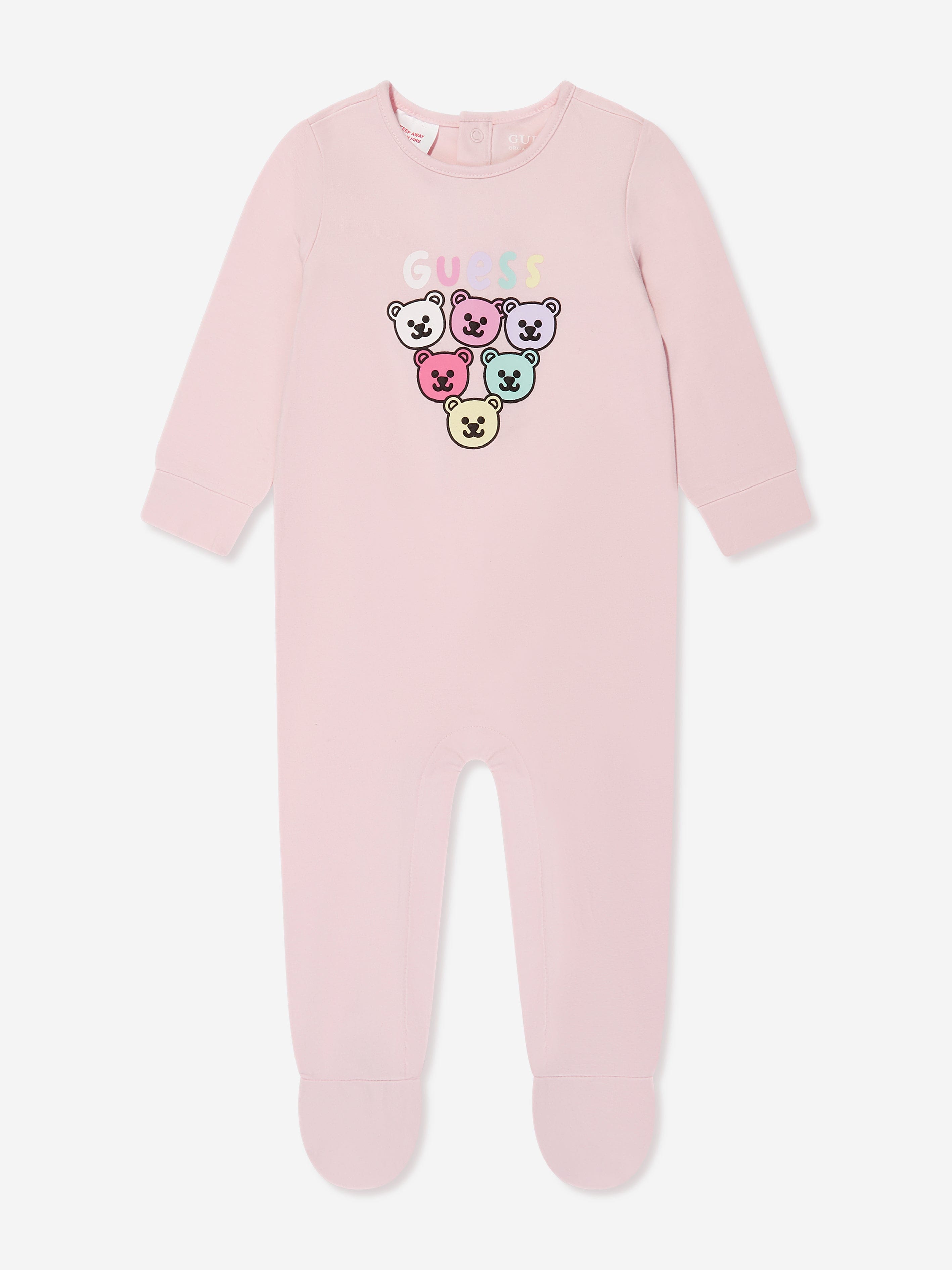 Guess Baby Girls Bear Romper in Pink