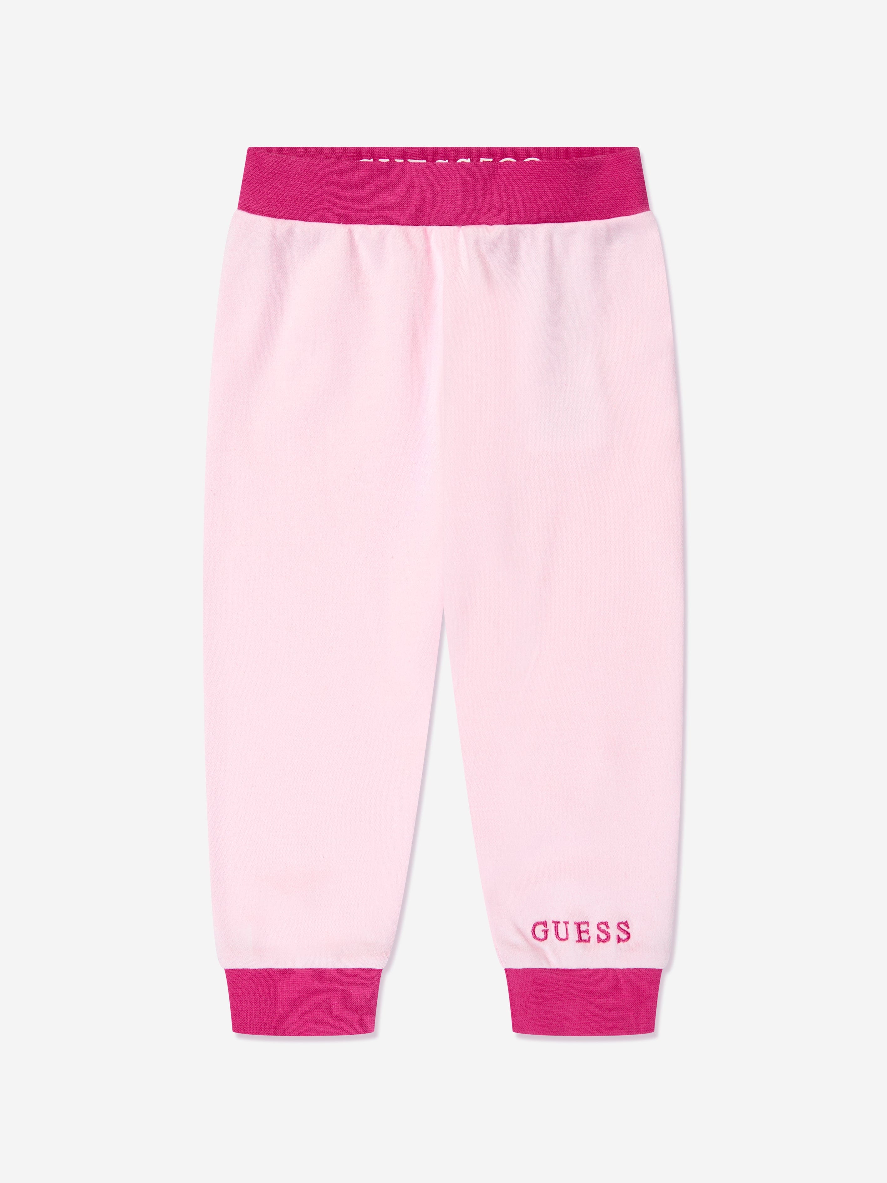 Guess Baby Girls Sweatshirt Pant And Body Set in Pink