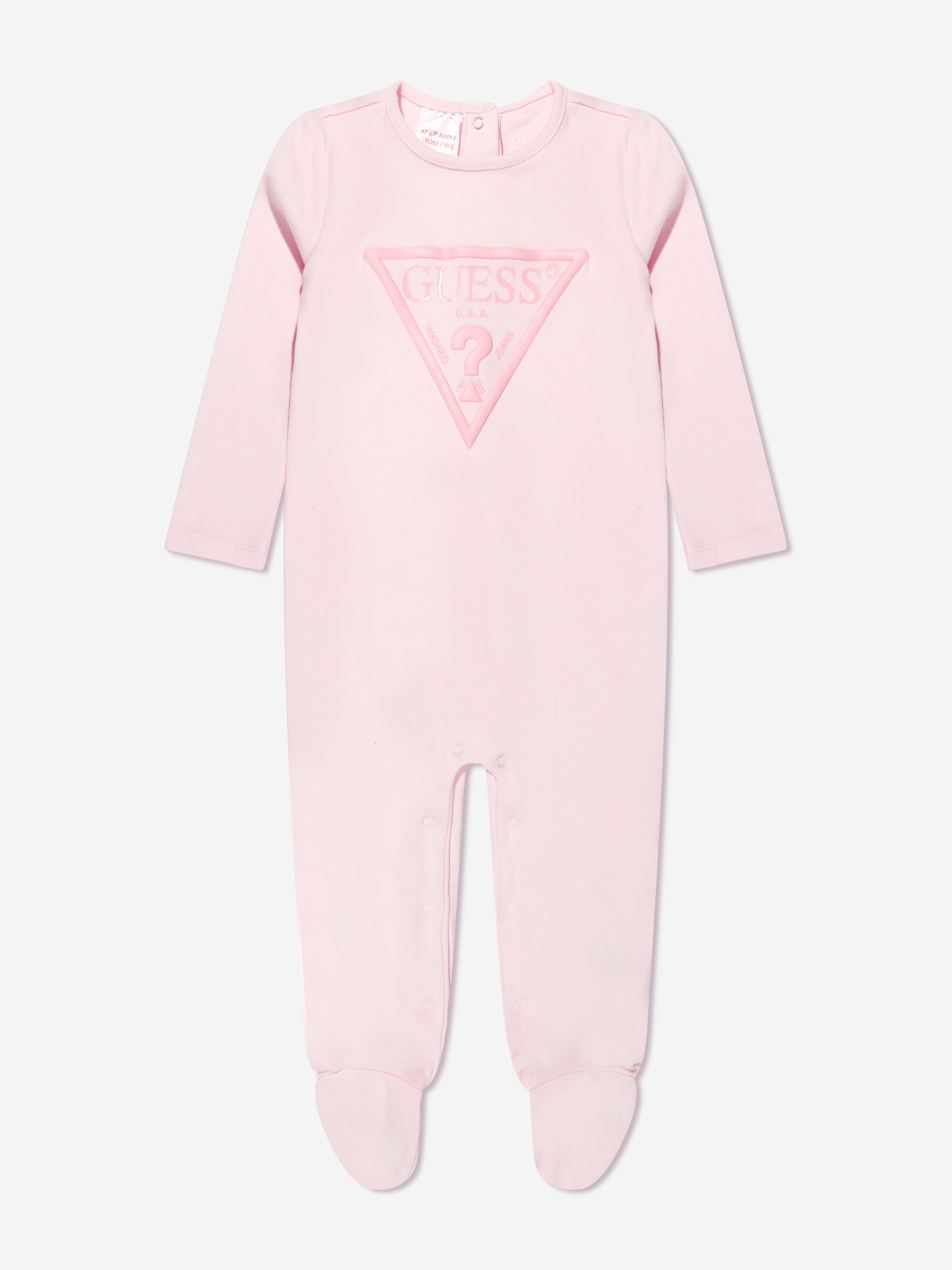 Guess Baby Girls Logo Babygrow in Pink