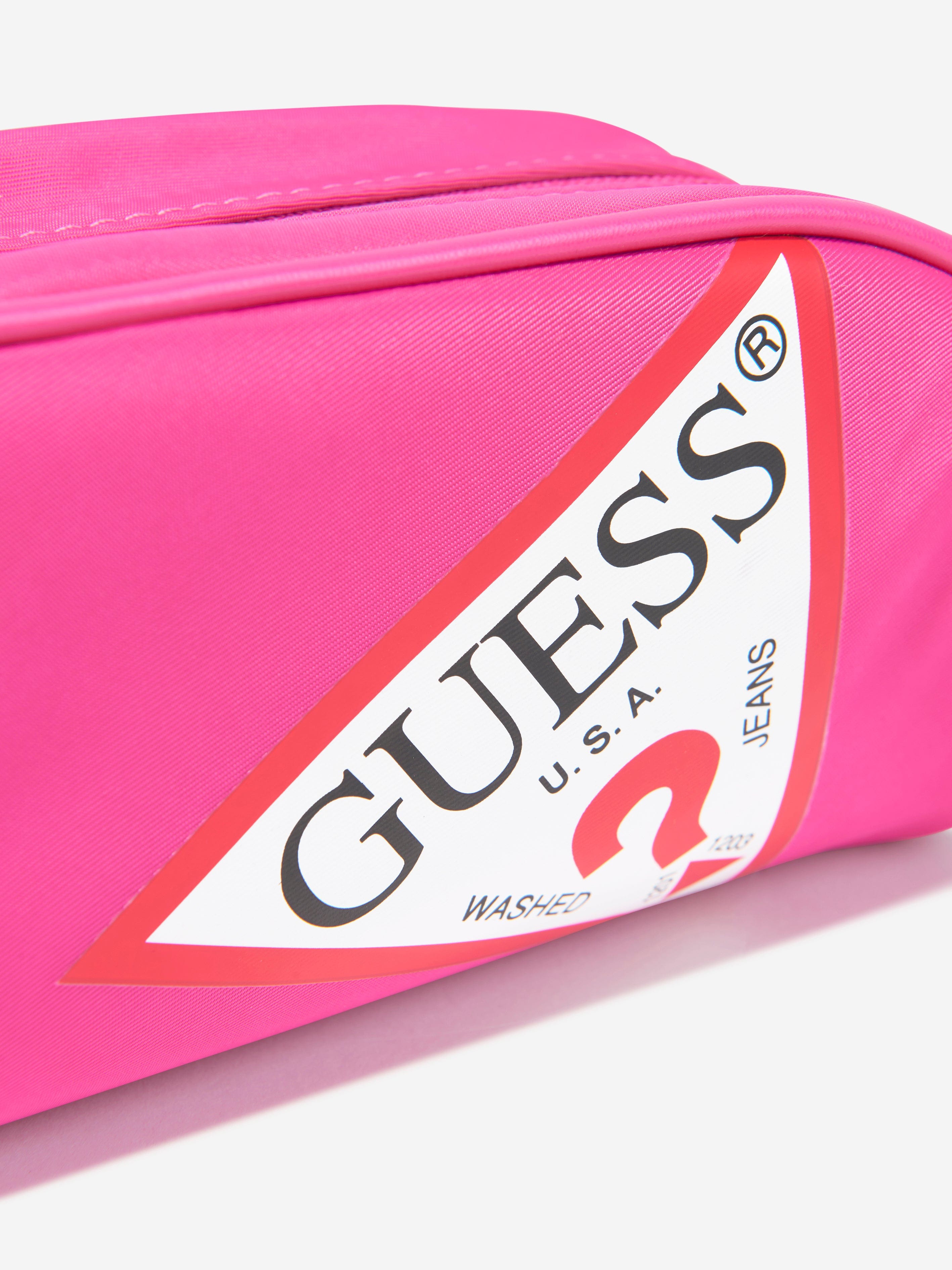 Guess Girls Logo Pencil Case in Pink