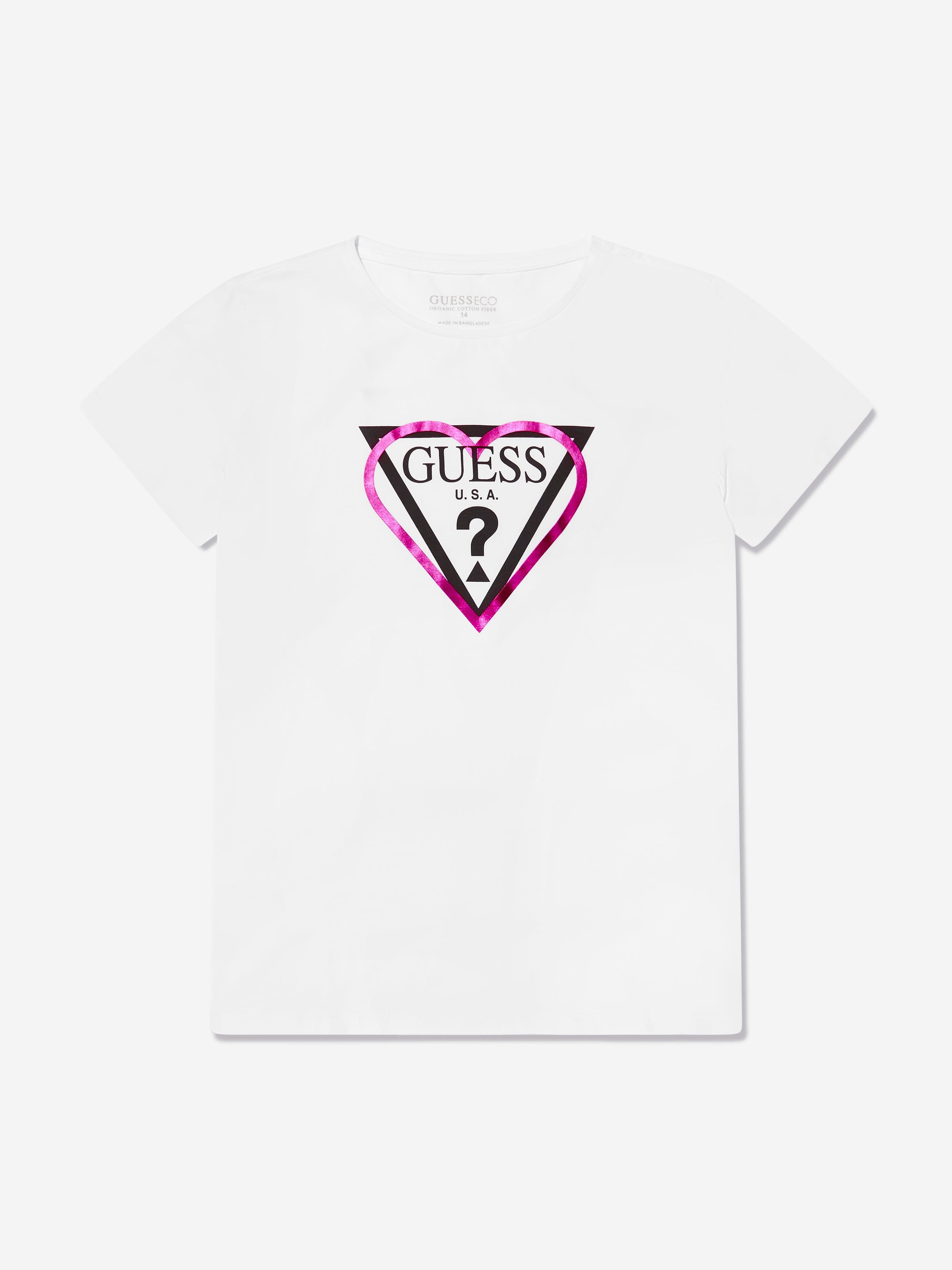 Guess Girls Logo T-Shirt in White