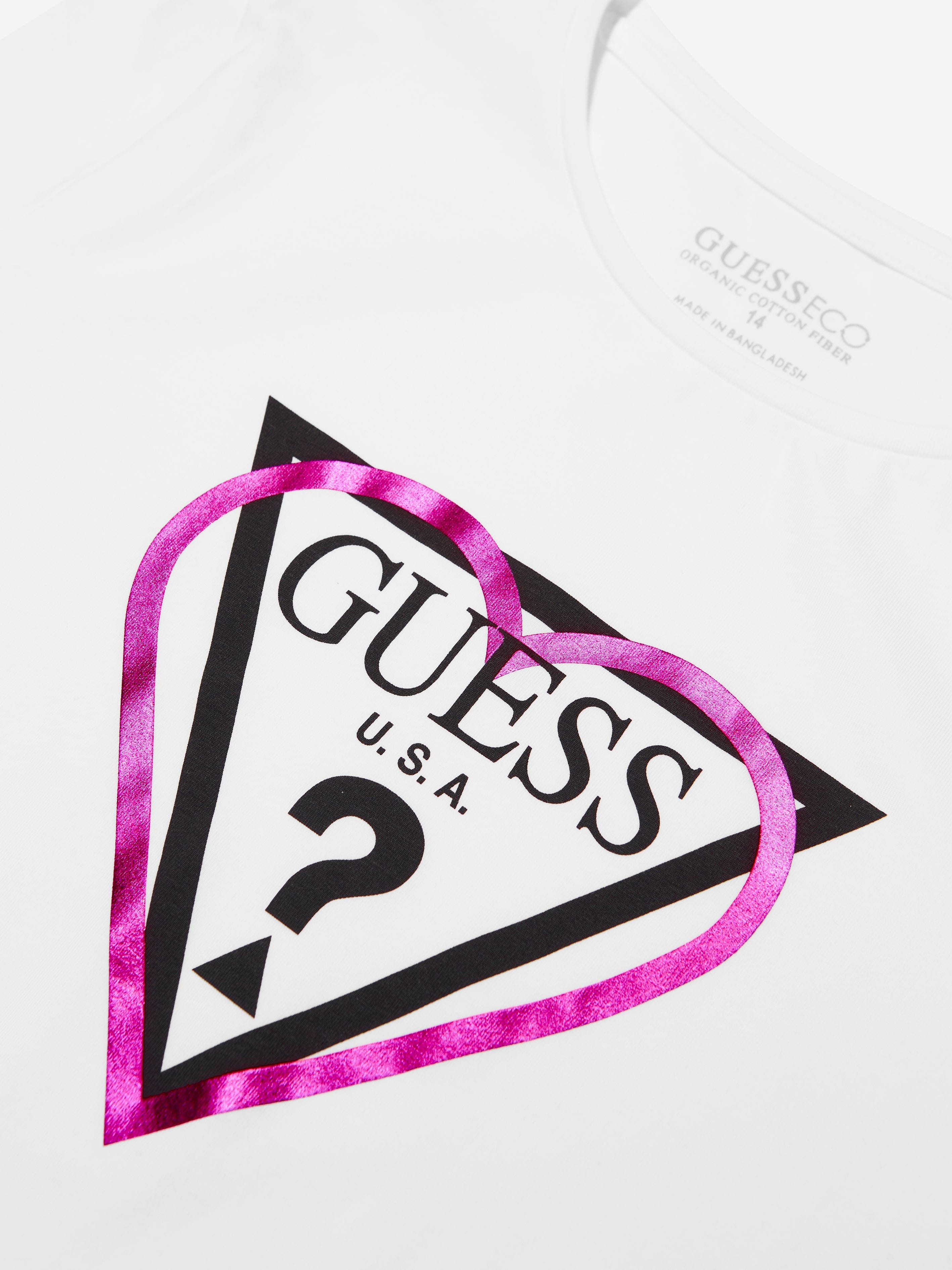 Guess Girls Logo T-Shirt in White