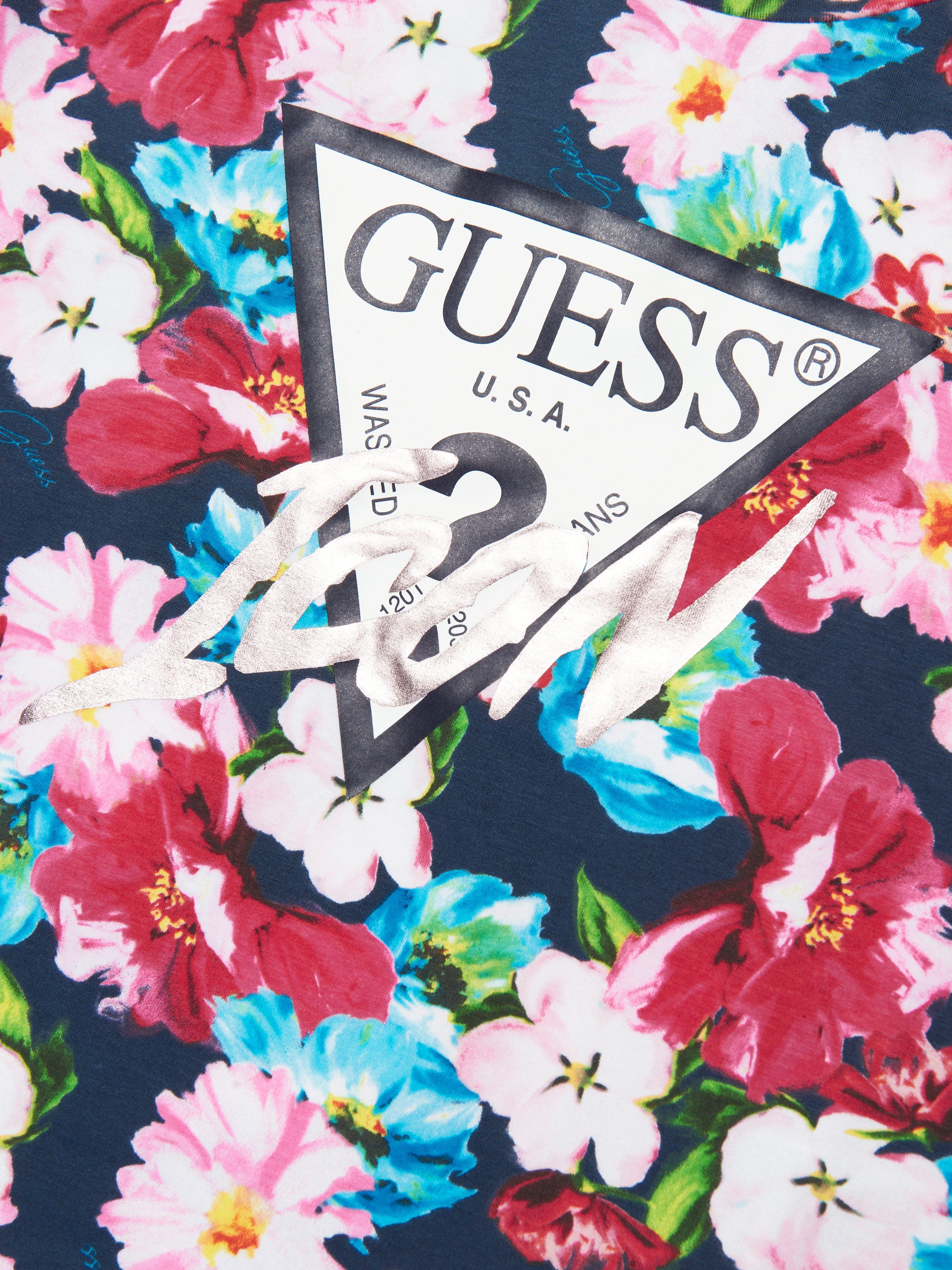 Guess Girls Passion Flower T-Shirt in Multicolour