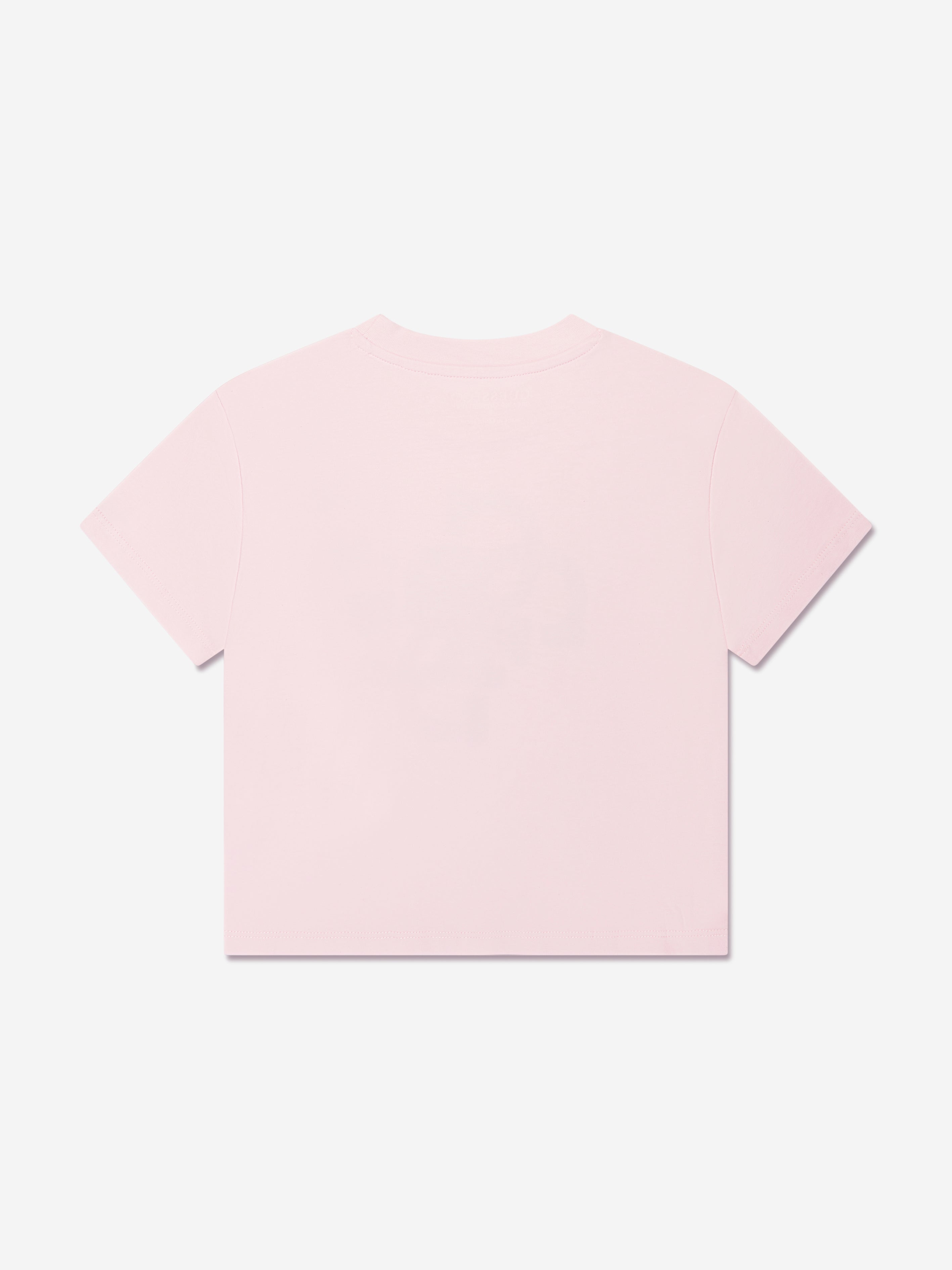 Guess Girls Monogram Logo T-Shirt in Pink