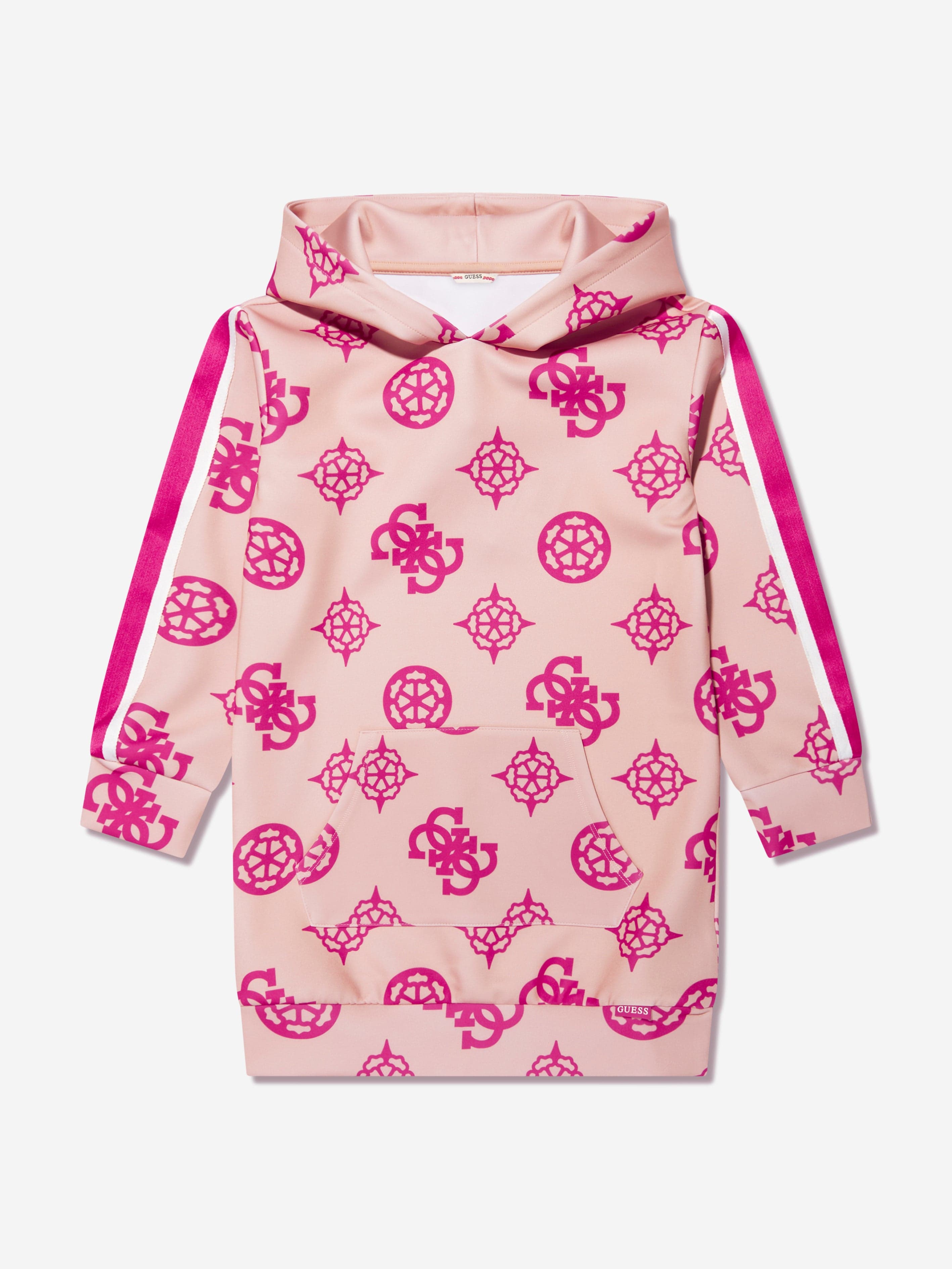 Guess Girls Hooded Sweater Dress in Pink