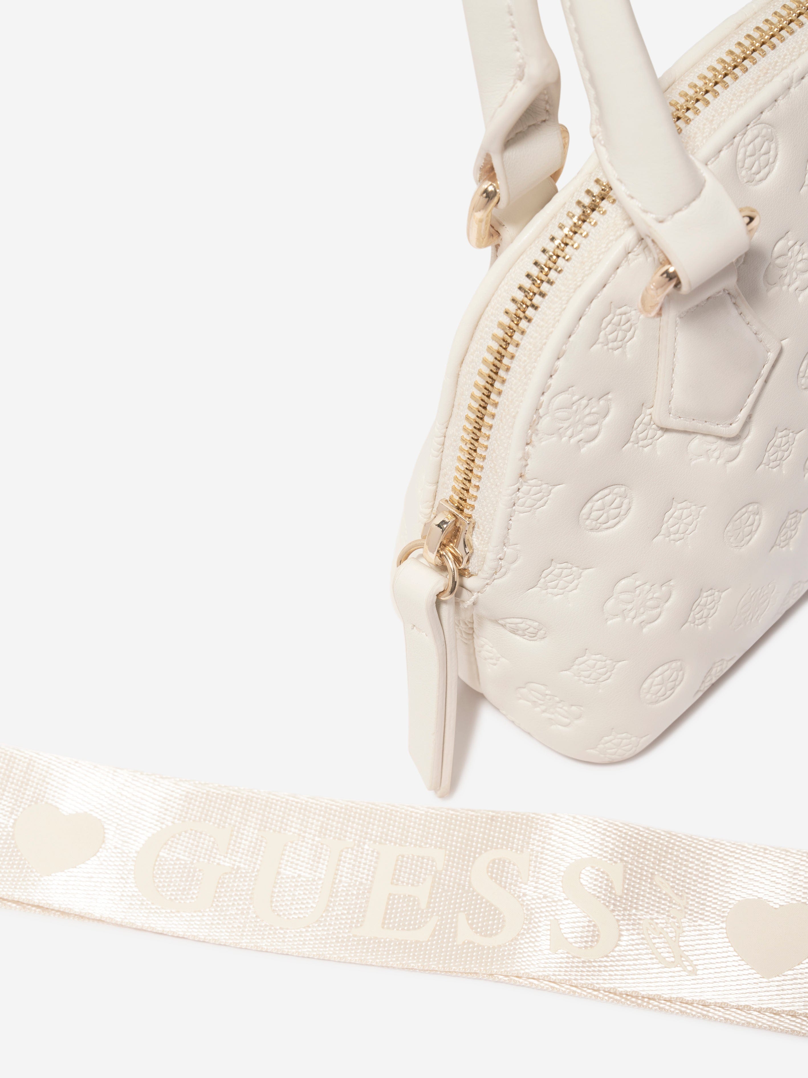 Guess Girls Mini Satchel Bag in Ivory