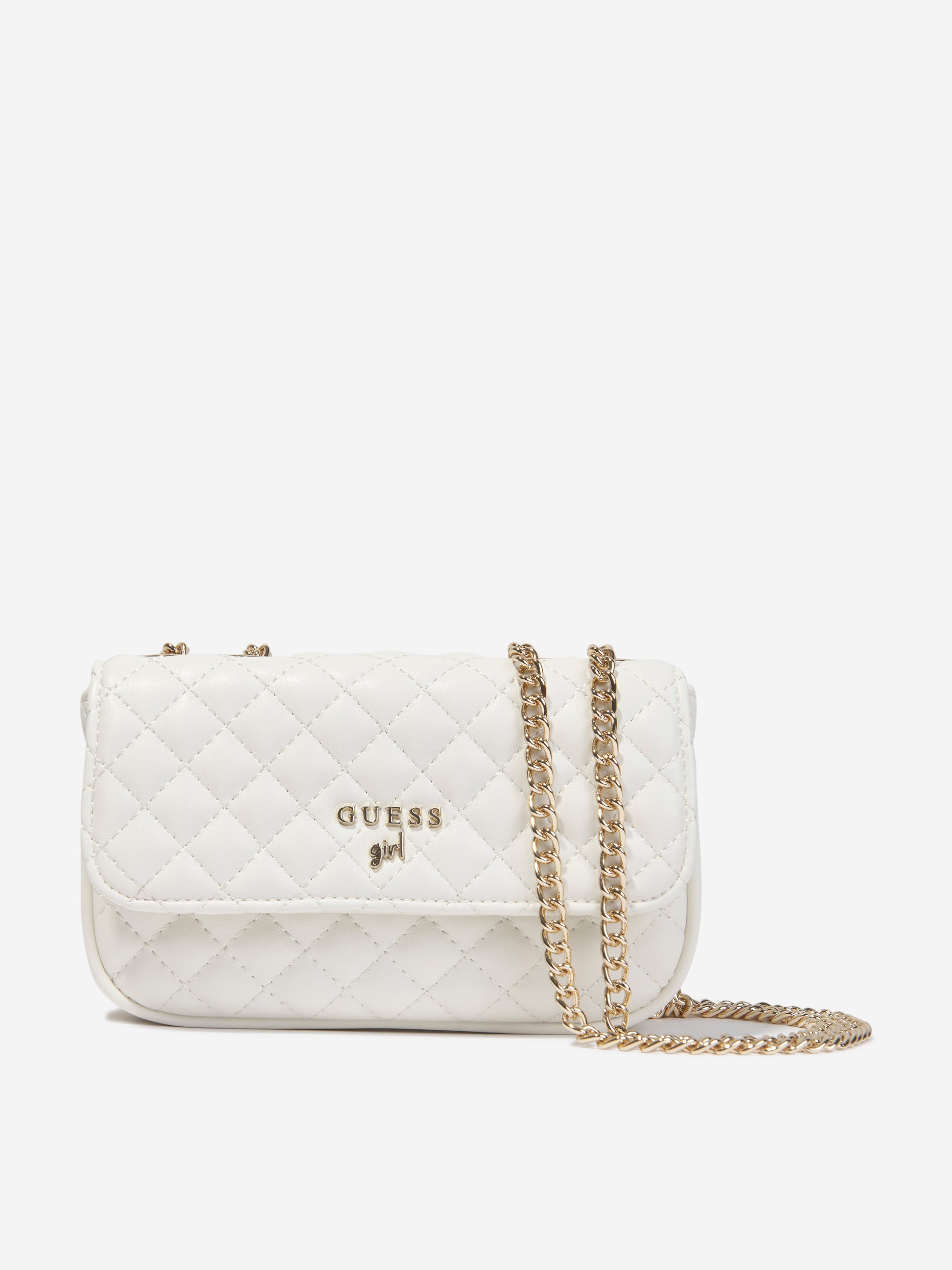 Guess Girls Mini Convertible Crossbody Bag in Ivory