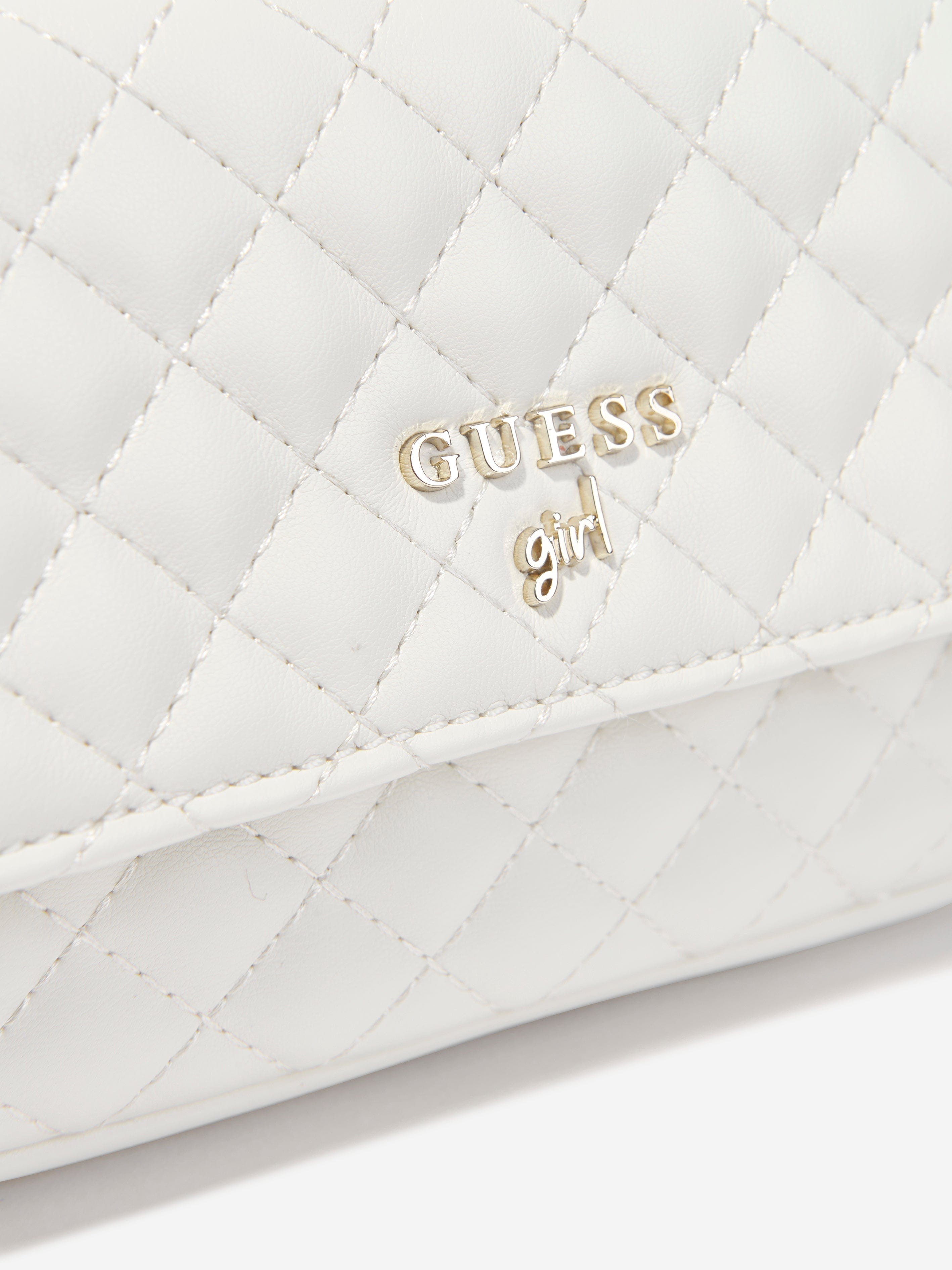 Guess Girls Mini Convertible Crossbody Bag in Ivory