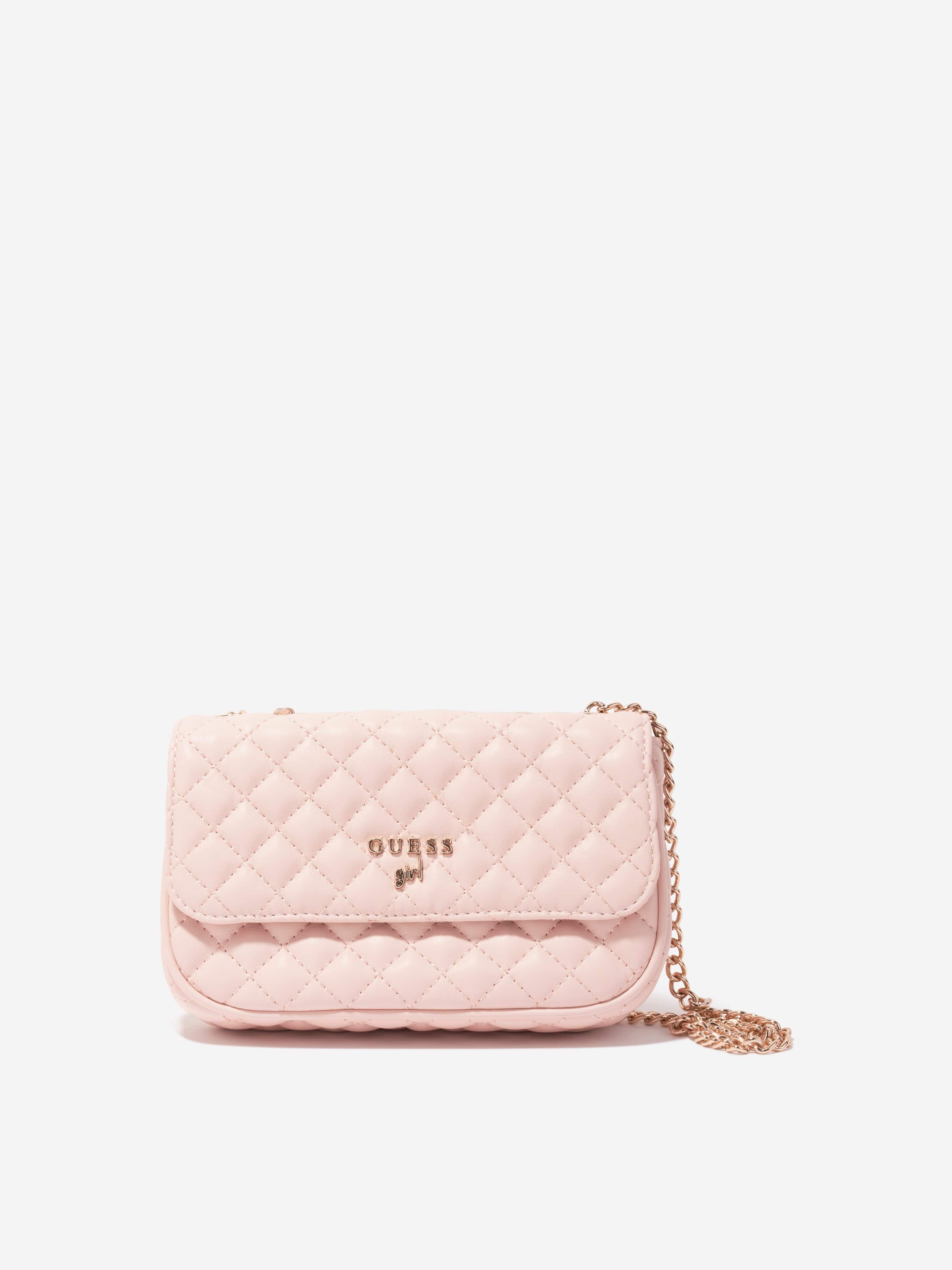 Guess Girls Mini Convertible Crossbody Bag in Pink