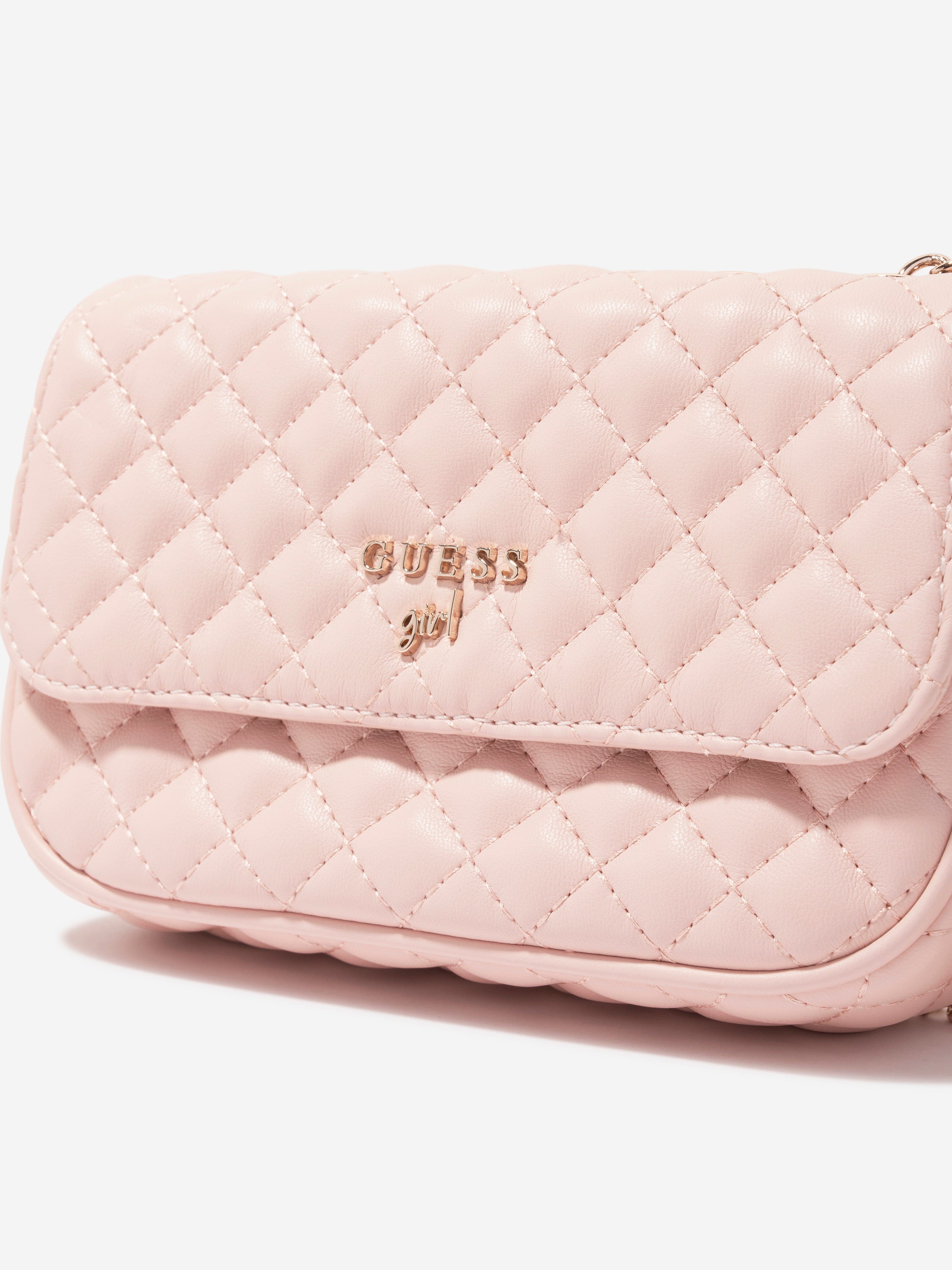 Guess Girls Mini Convertible Crossbody Bag in Pink