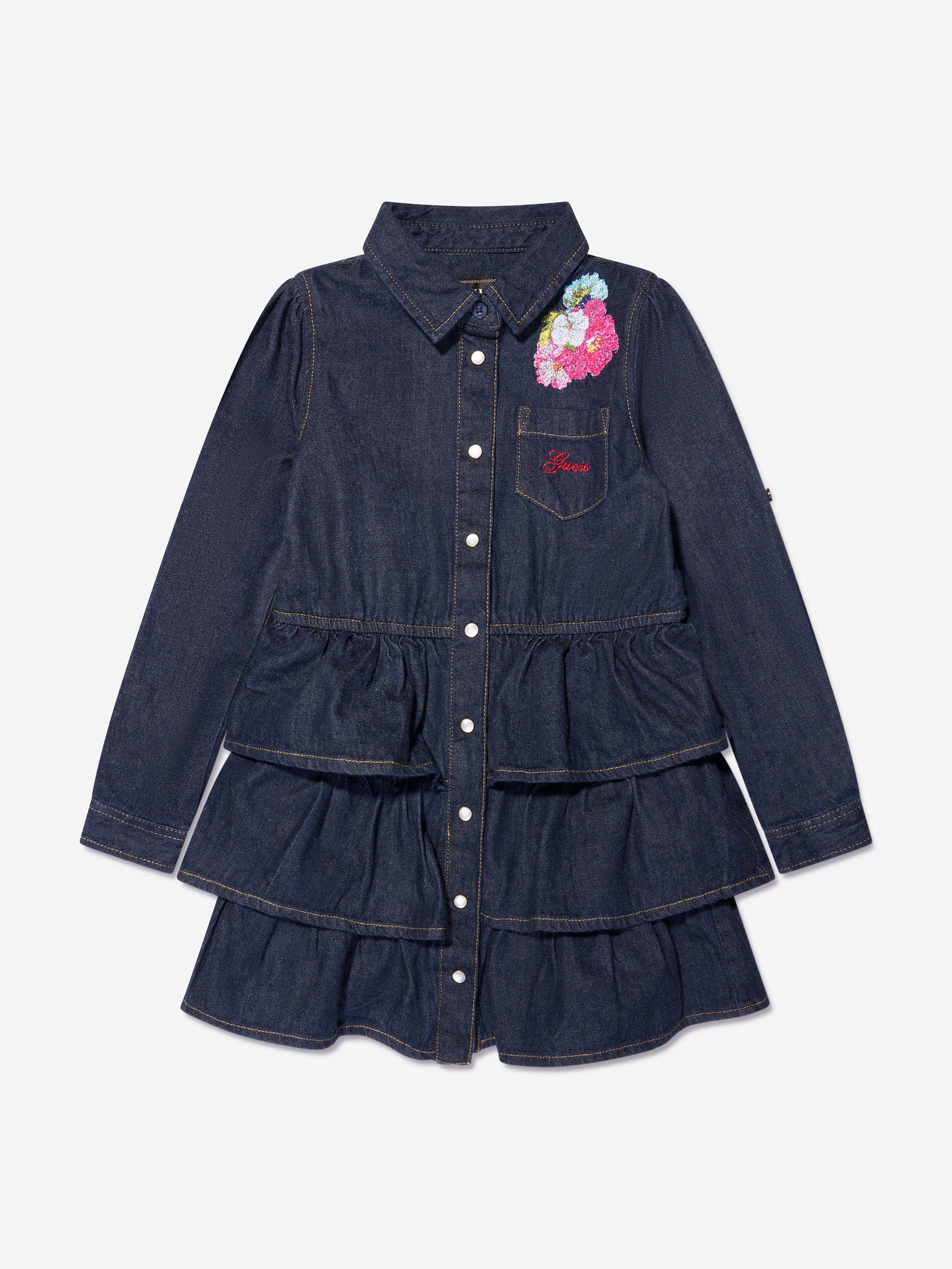 Guess Girls Denim Dress in Blue