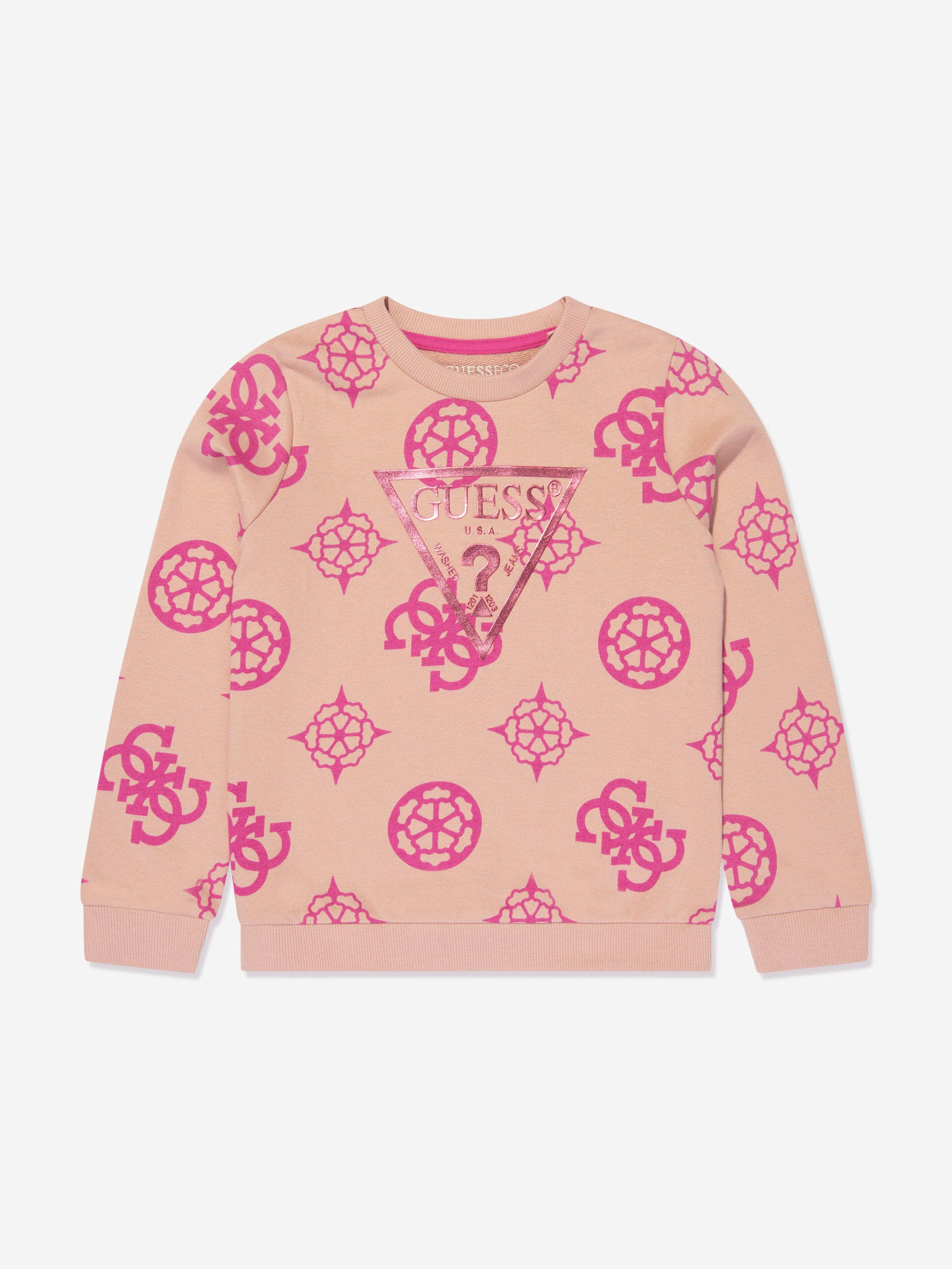 Guess Girls Logo Sweatshirt in Pink