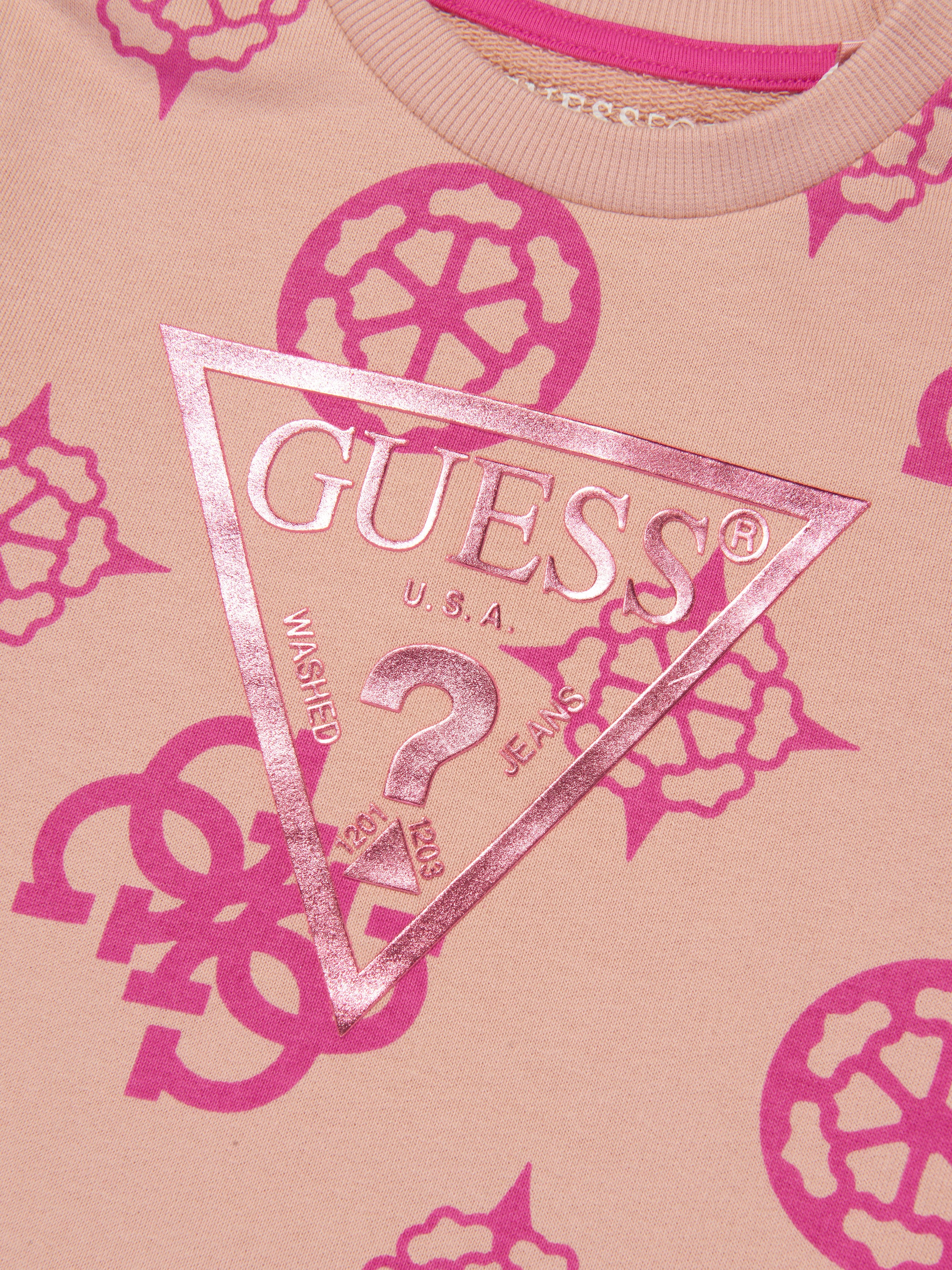 Guess Girls Logo Sweatshirt in Pink