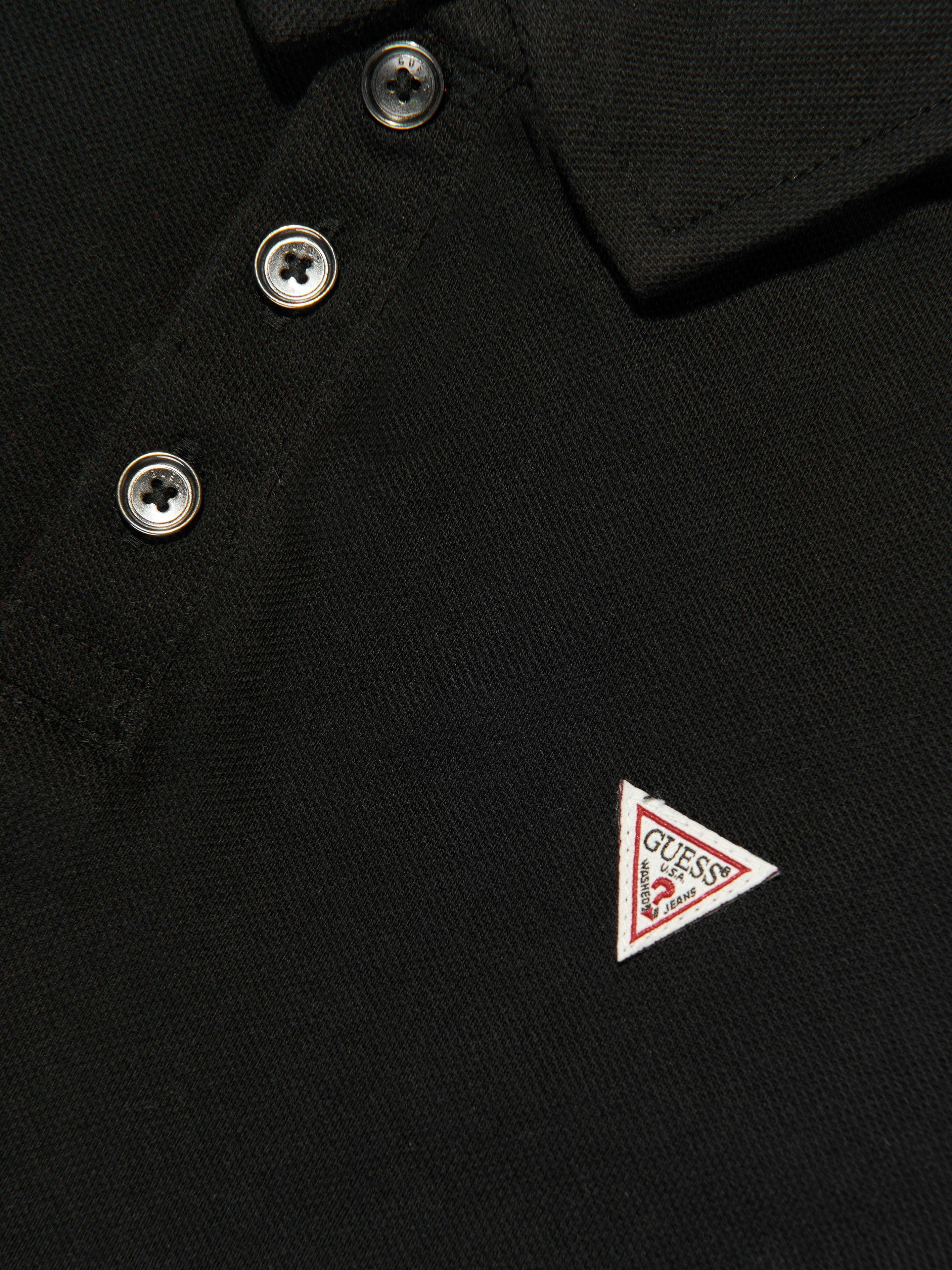 Guess Boys Logo Polo Shirt in Black