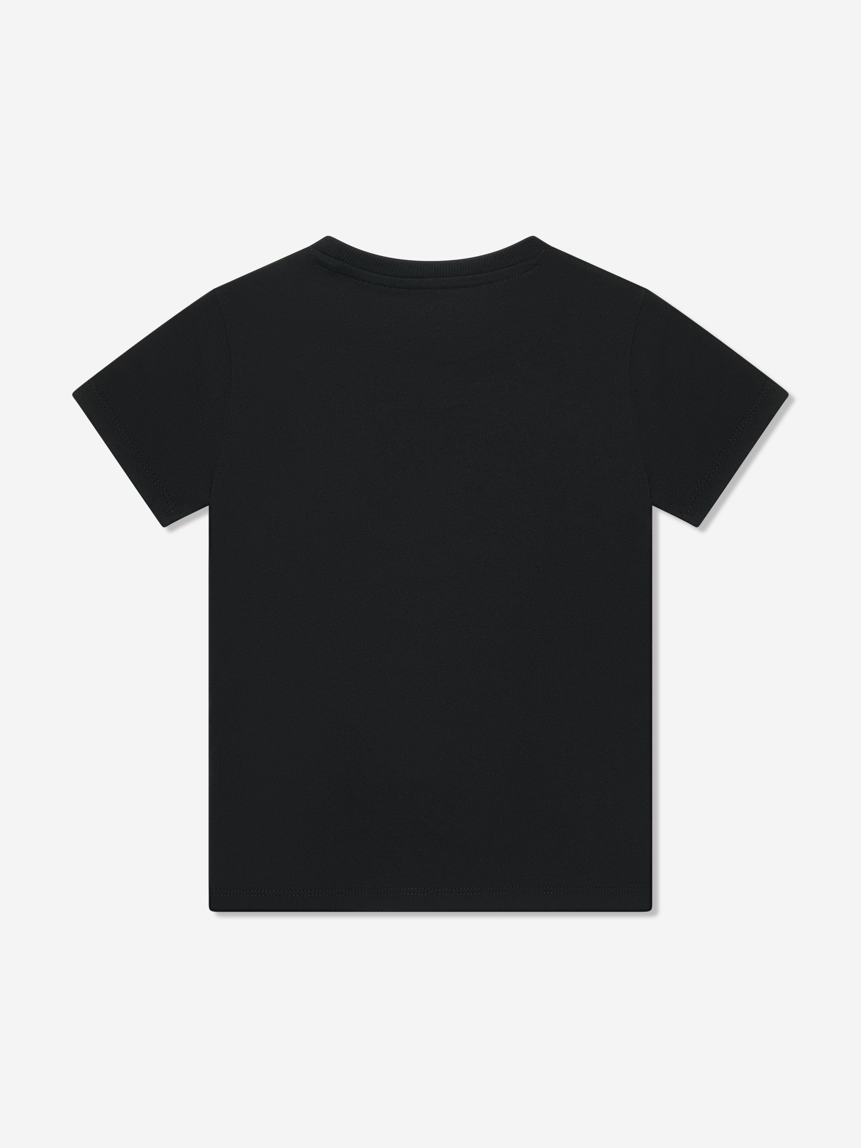 Guess Boys Logo Print T-Shirt in Black