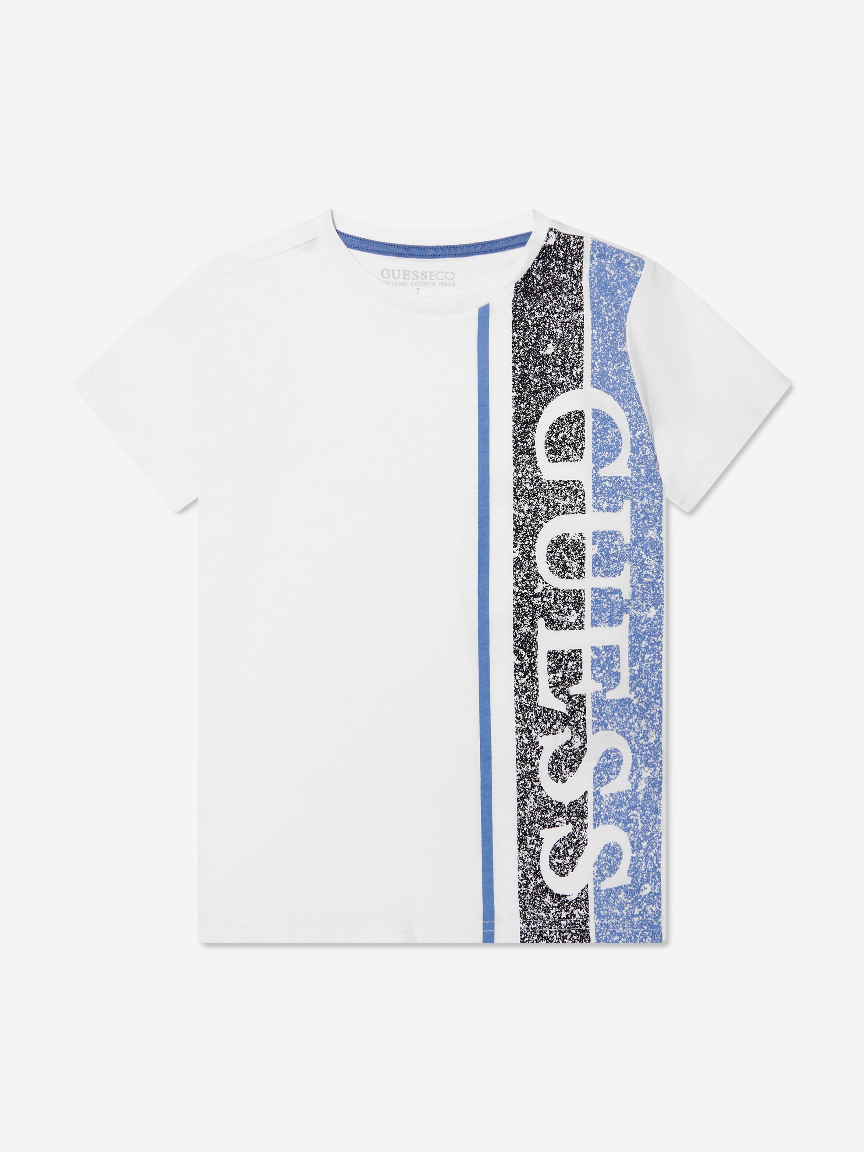 Guess Boys Logo Print T-Shirt in White