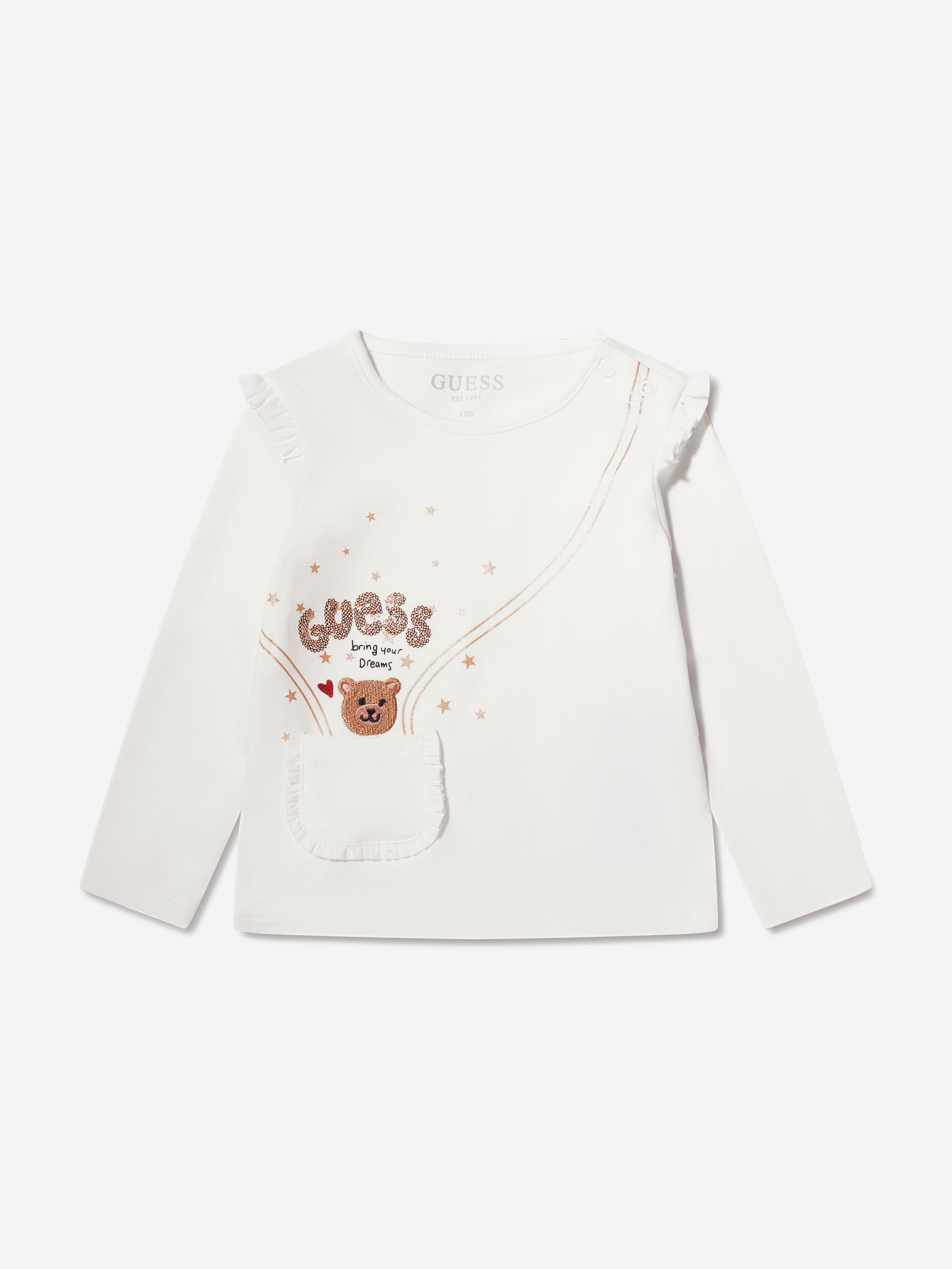 Guess Baby Girls T-Shirt And Leggings Set in Ivory