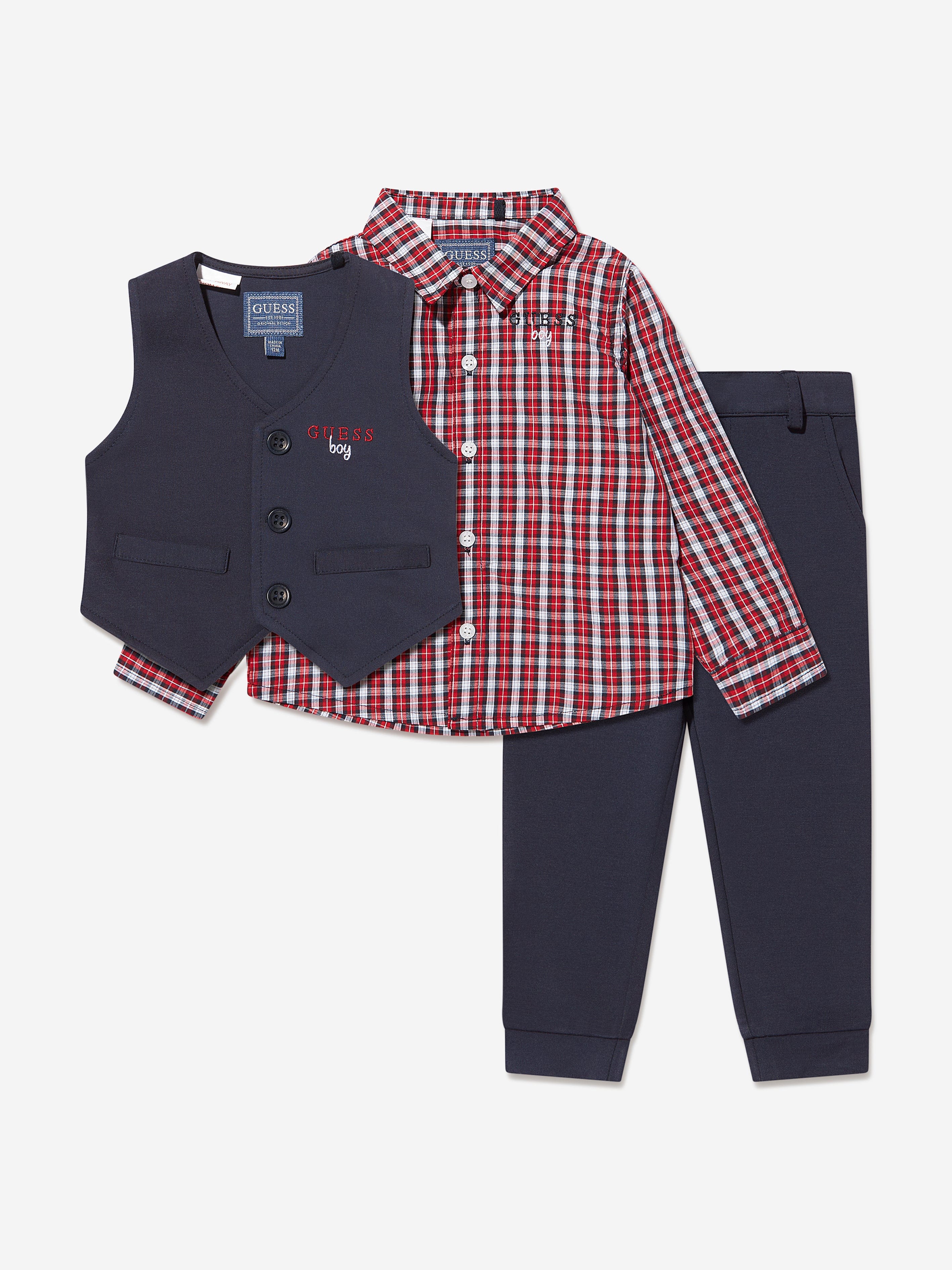 Guess Boys 3 Piece Outfit Set in Blue