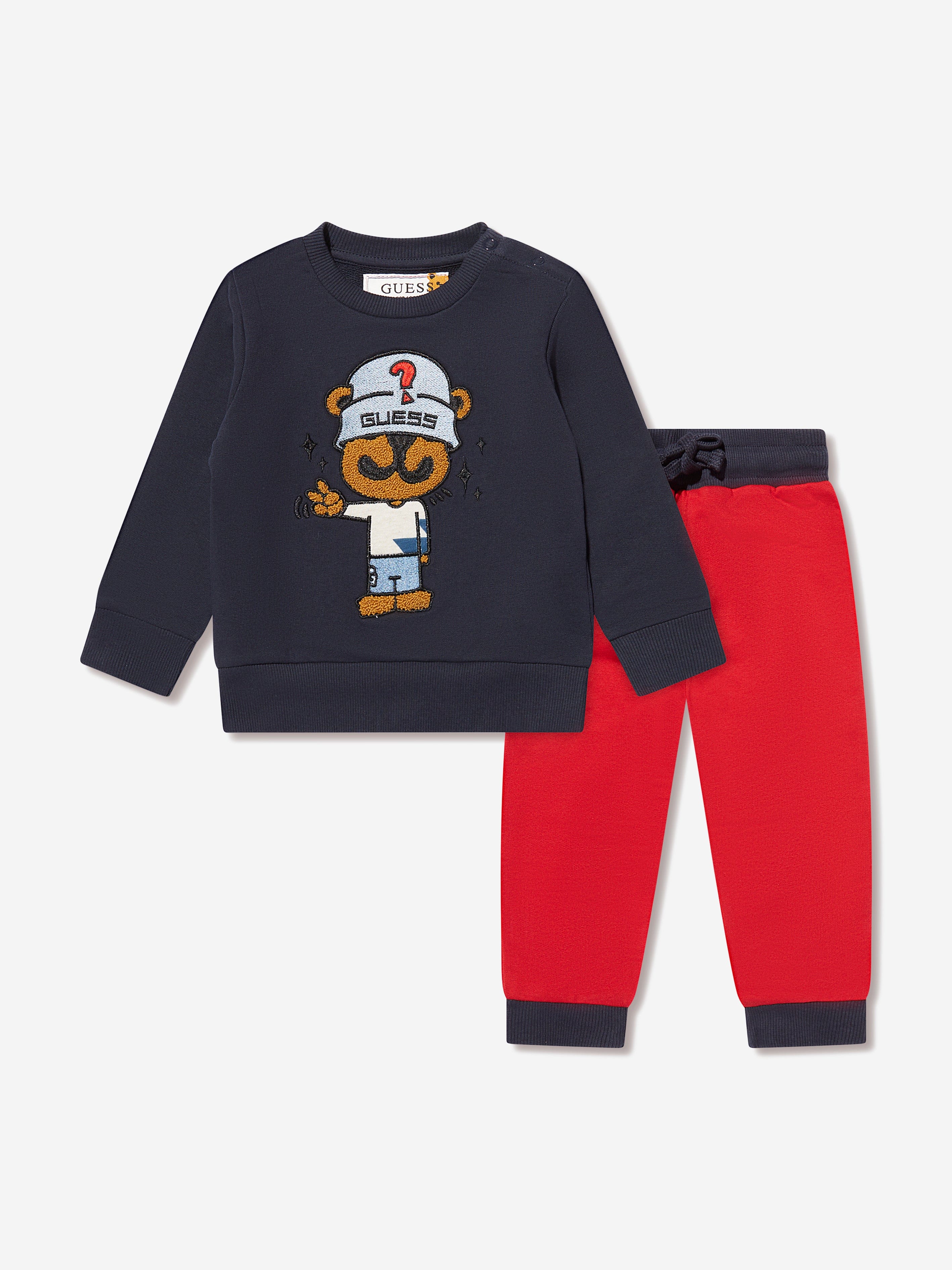 Guess Baby Boys Bear Tracksuit in Navy