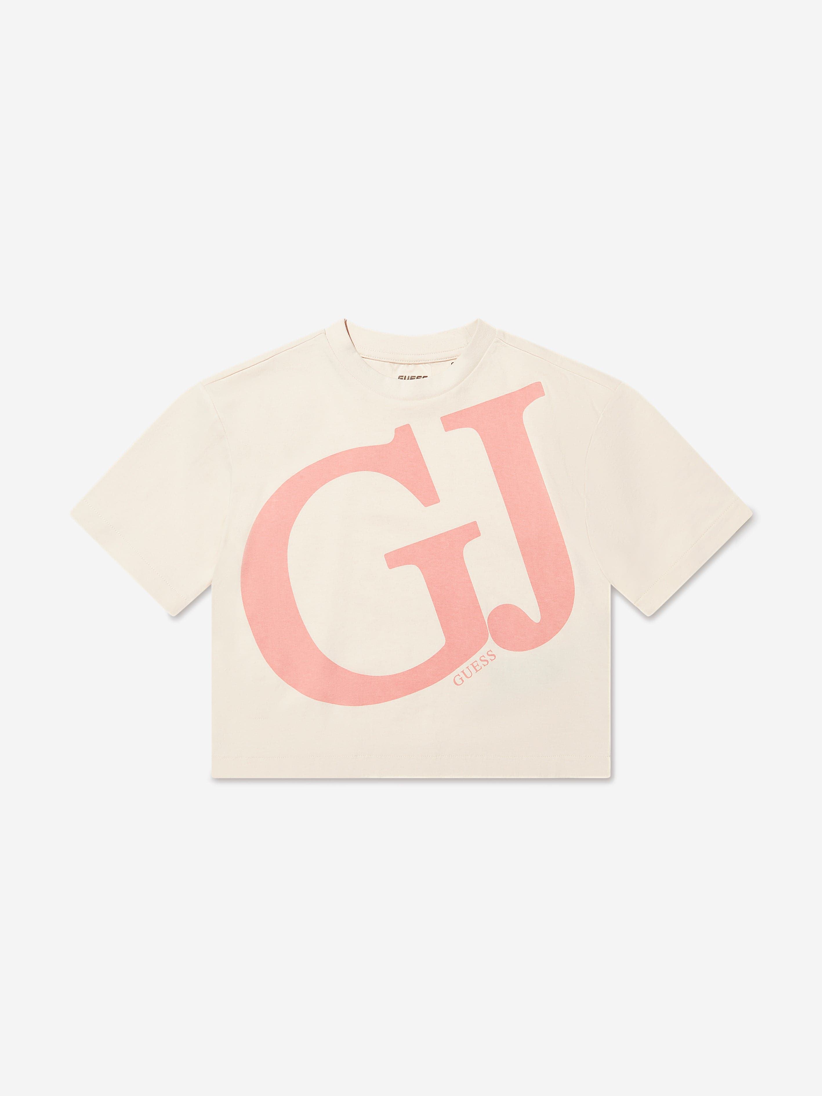 Guess Girls Crop T-Shirt in Ivory