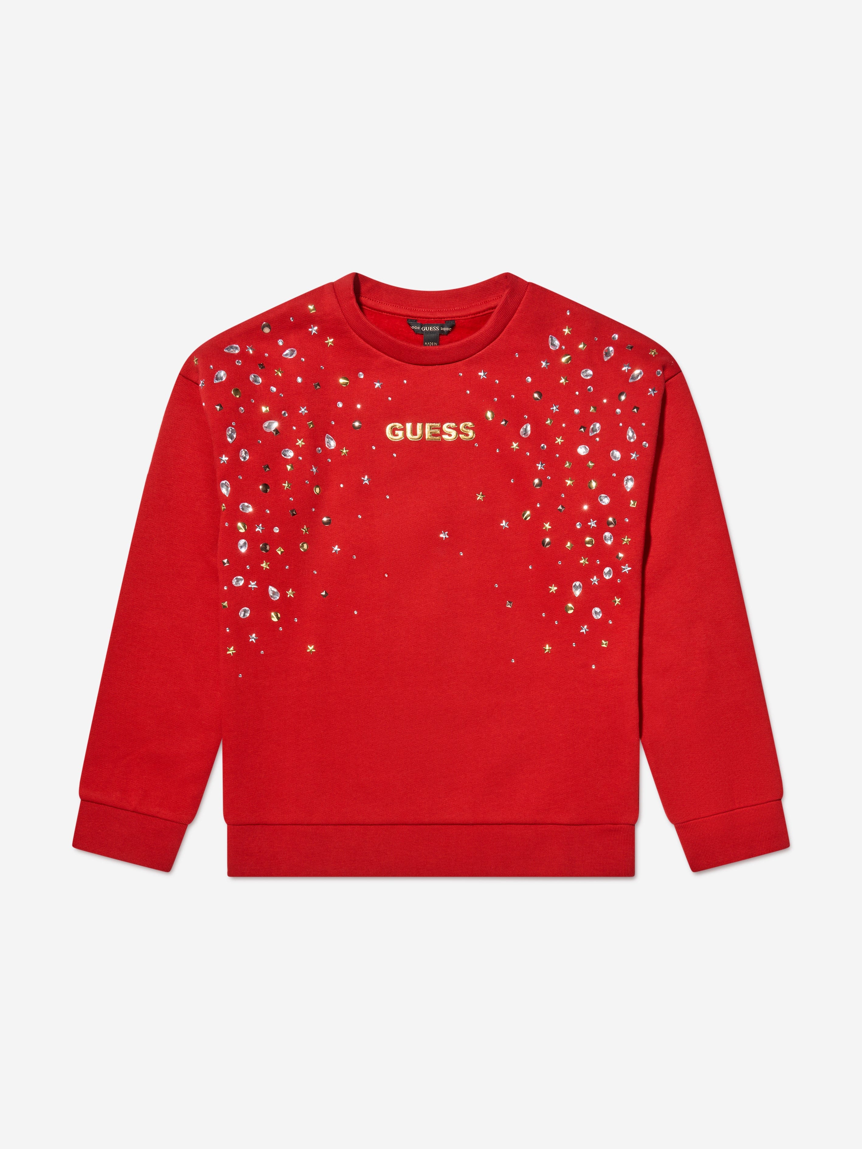 Guess Girls Logo Sweatshirt in Red