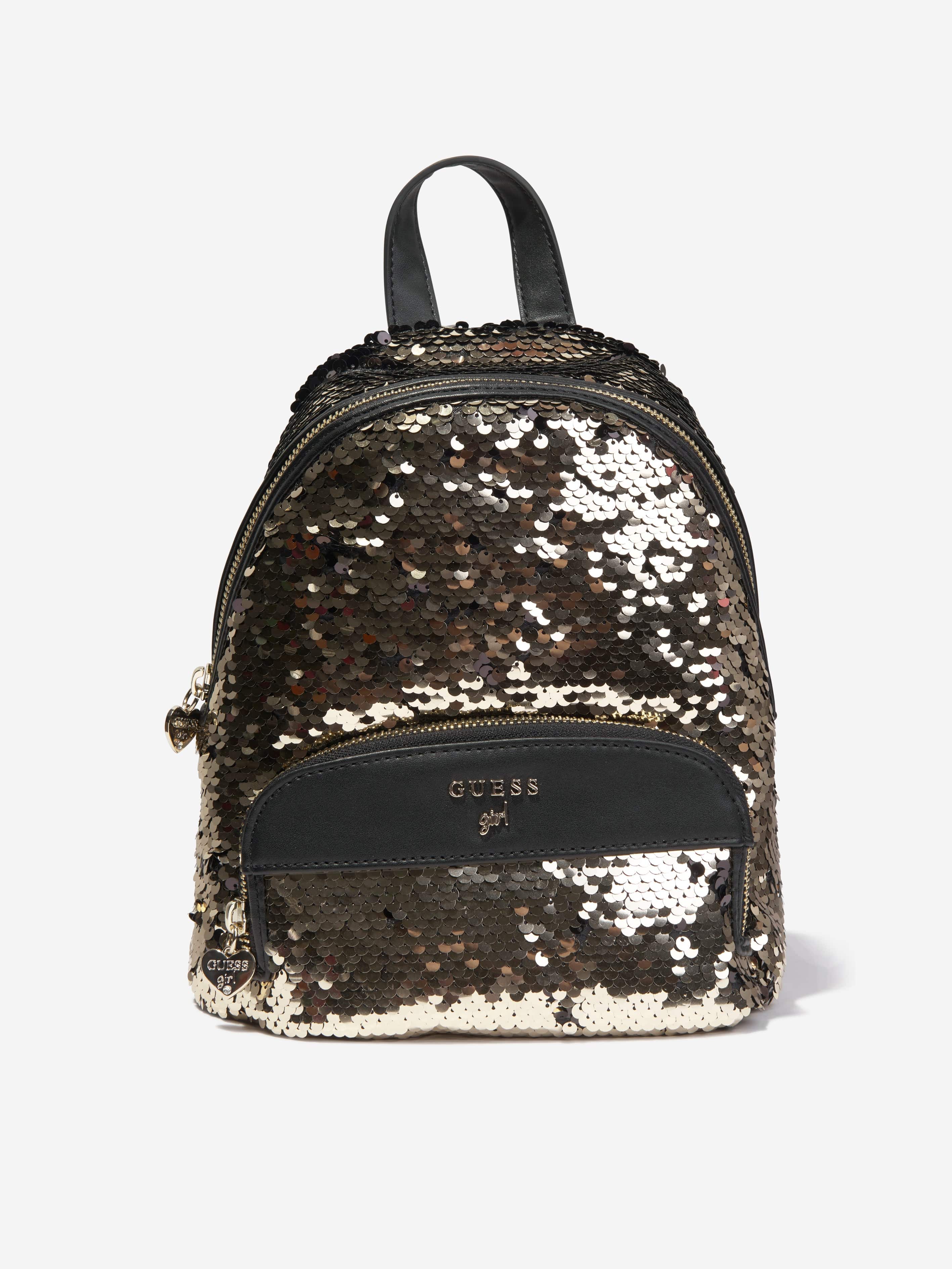 Guess Girls Flip Sequins Backpack in Black