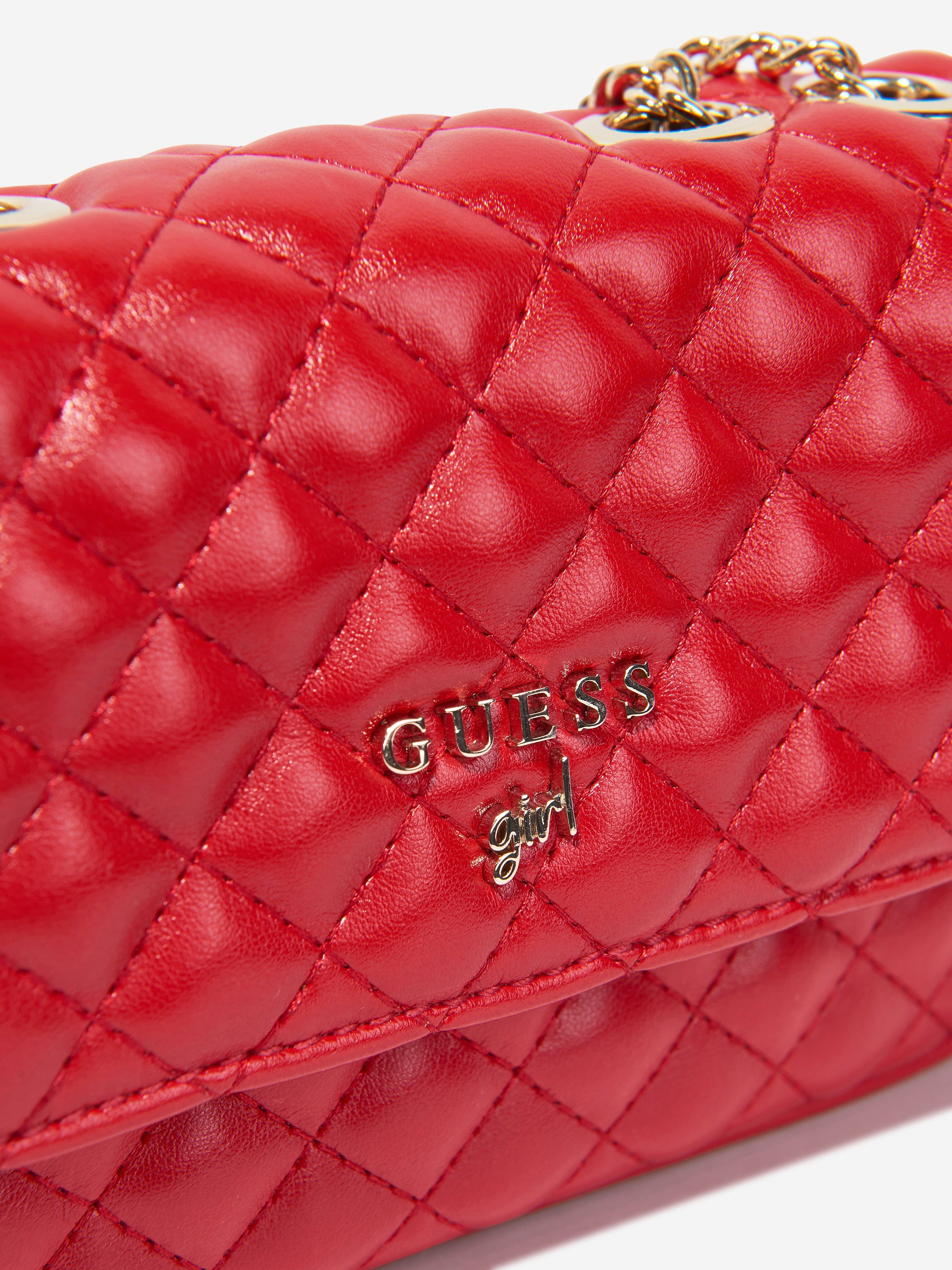 Guess Girls Mini Convertible Crossbody Bag in Red