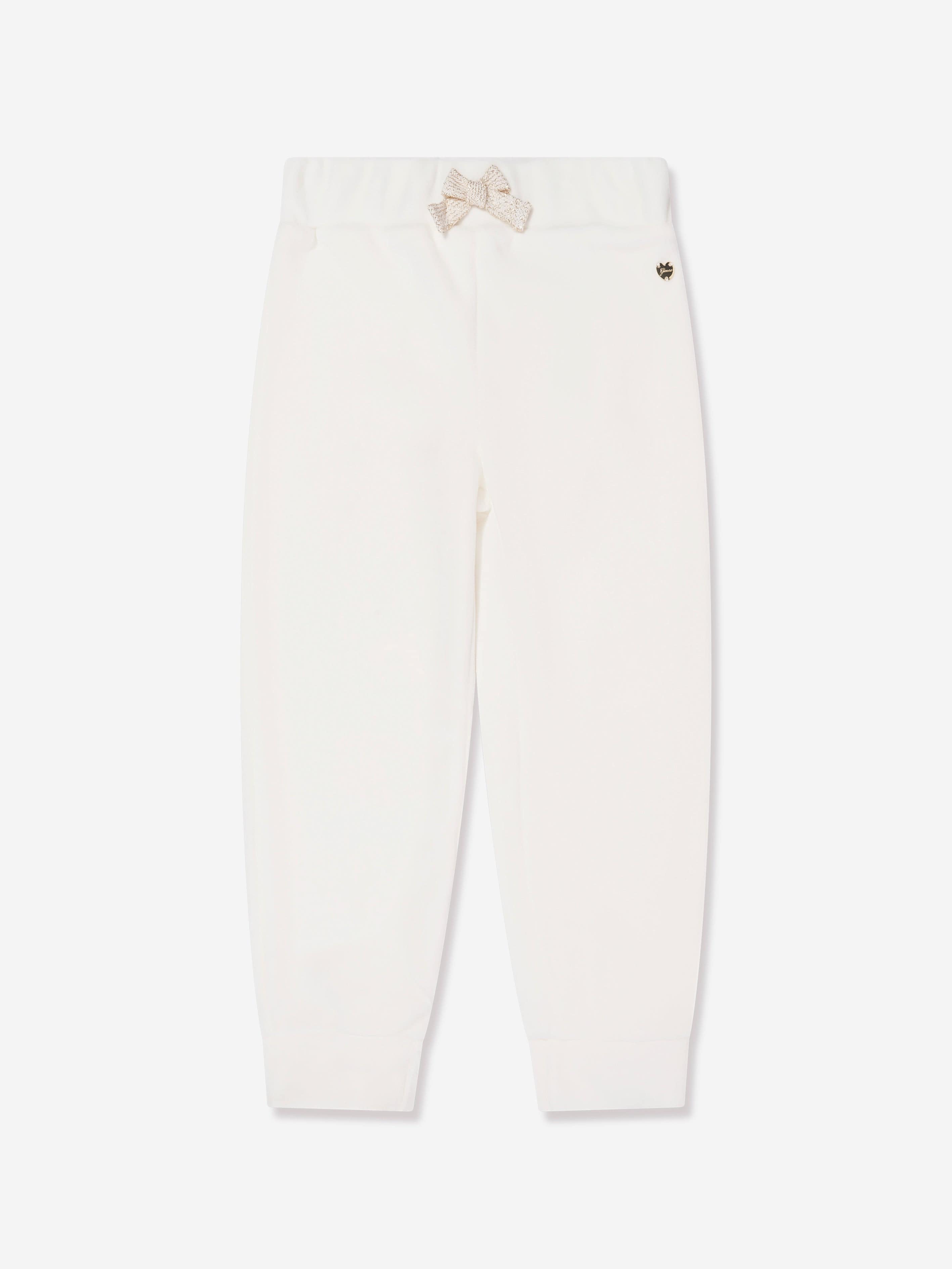 Guess Girls Logo Tracksuit in Ivory