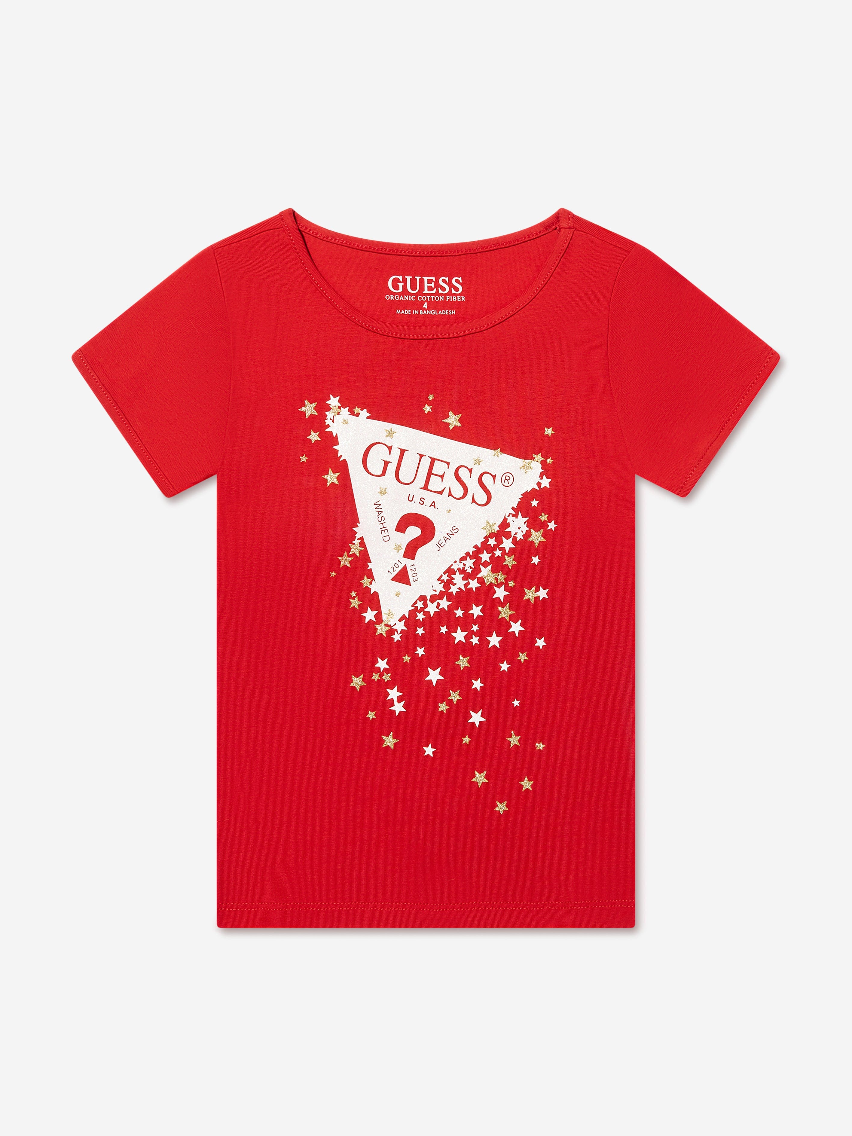 Guess Girls Logo T-Shirt in Red